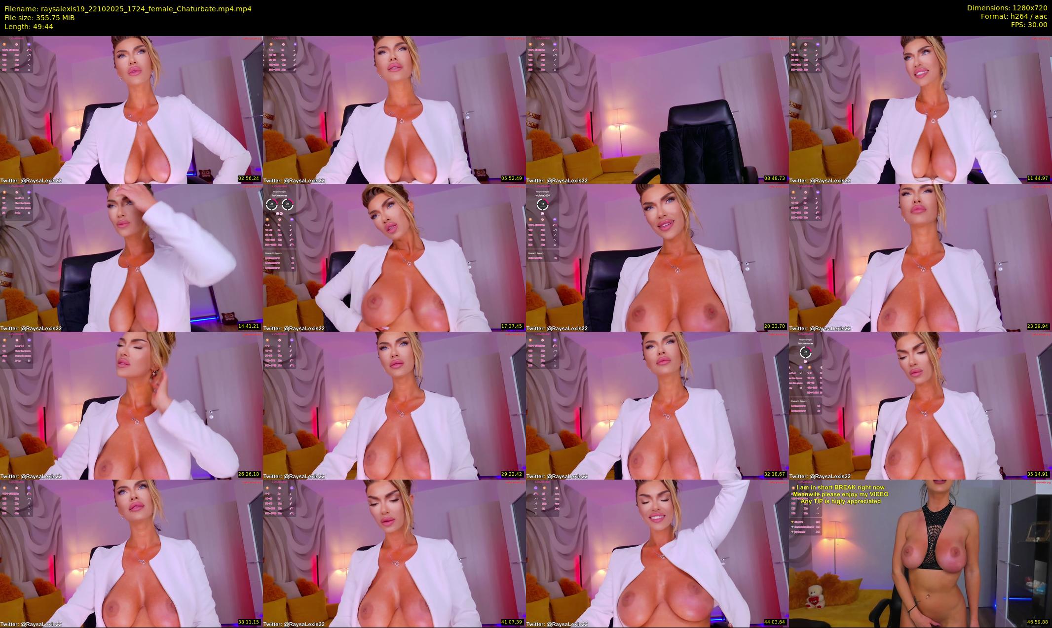 raysalexis19 — 50 minute Chaturbate female cam show recording, 720p, Oct 22, 2025