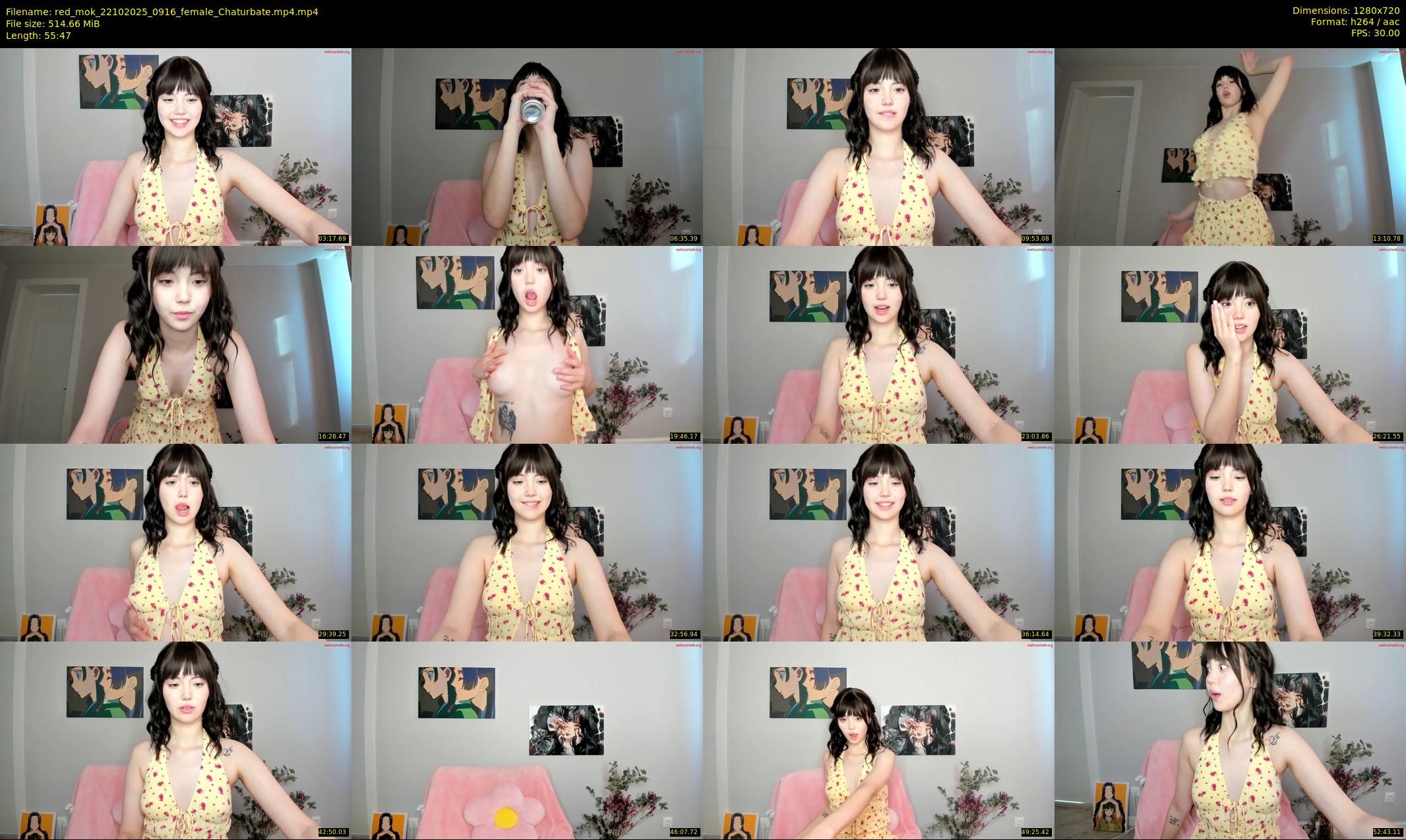 red_mok — 56 minute Chaturbate female cam show recording, 720p, Oct 22, 2025