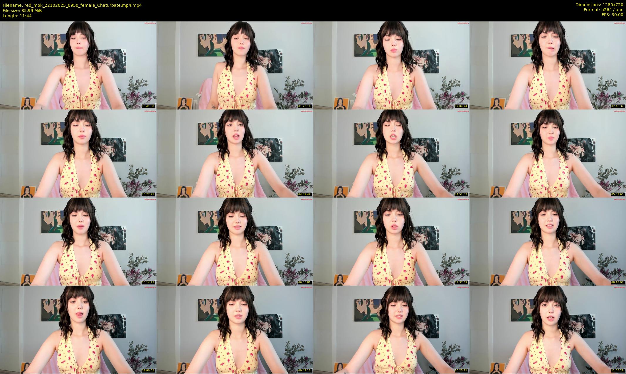 red_mok — 12 minute Chaturbate female cam show recording, 720p, Oct 22, 2025