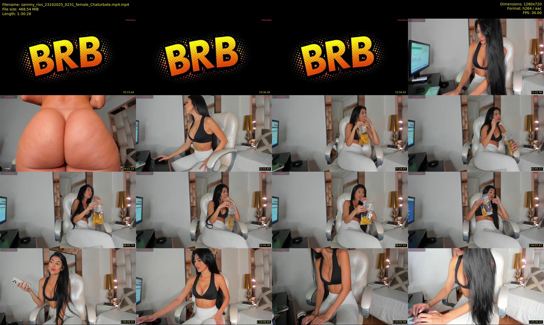 sammy_rios — 91 minute Chaturbate female cam show recording, 720p, Oct 23, 2025