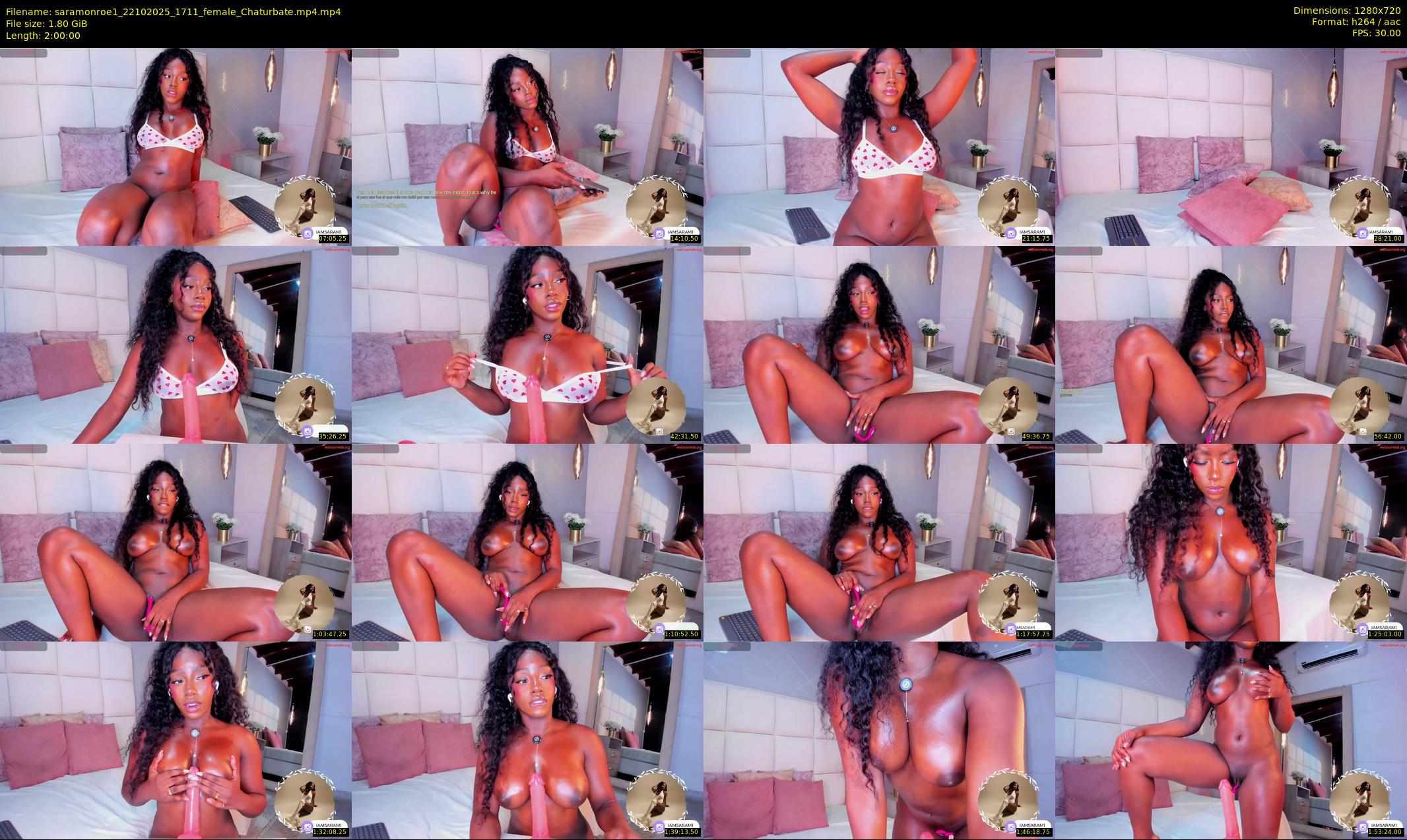 saramonroe1 — 120 minute Chaturbate female cam show recording, 720p, Oct 22, 2025