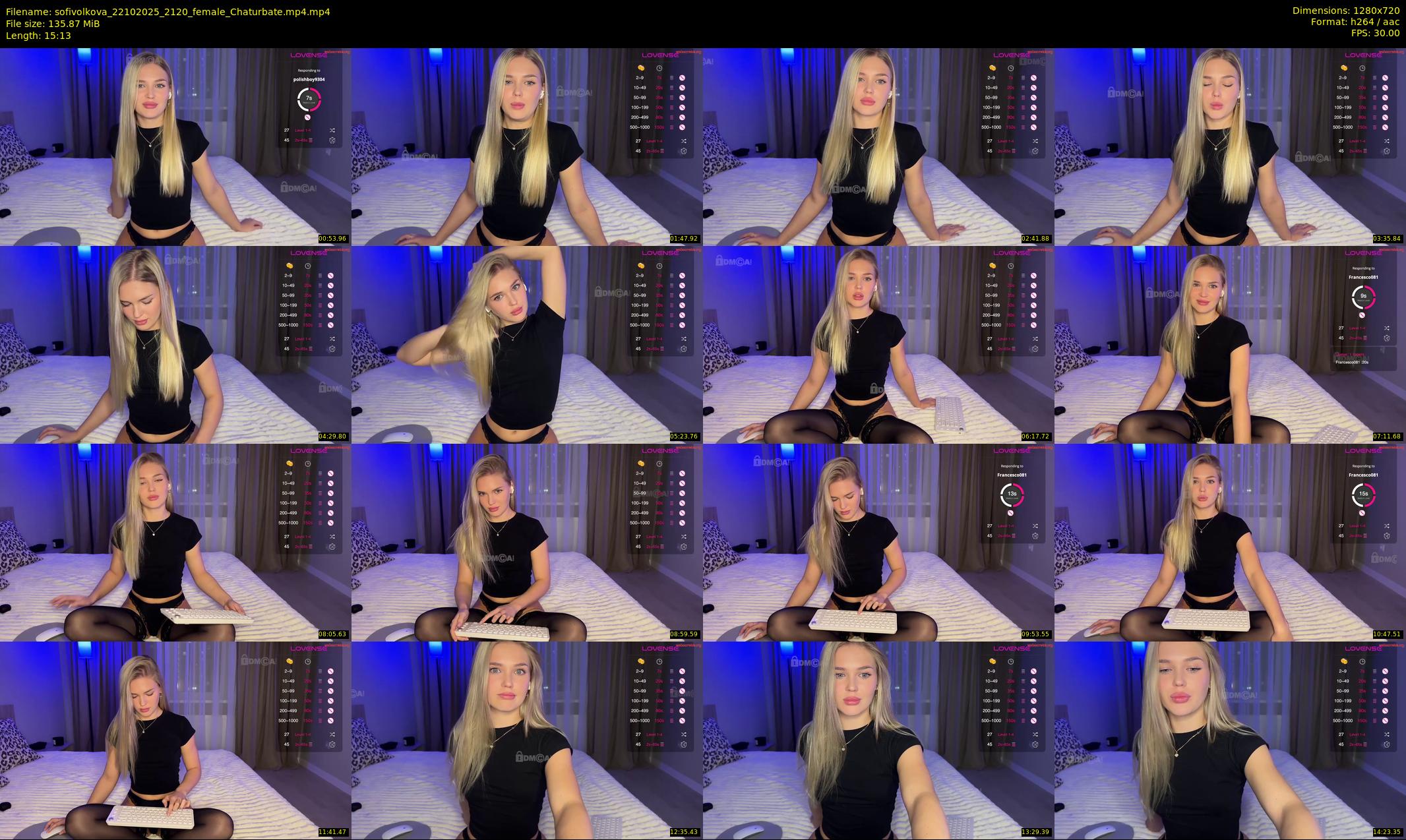 sofivolkova — 16 minute Chaturbate female cam show recording, 720p, Oct 22, 2025