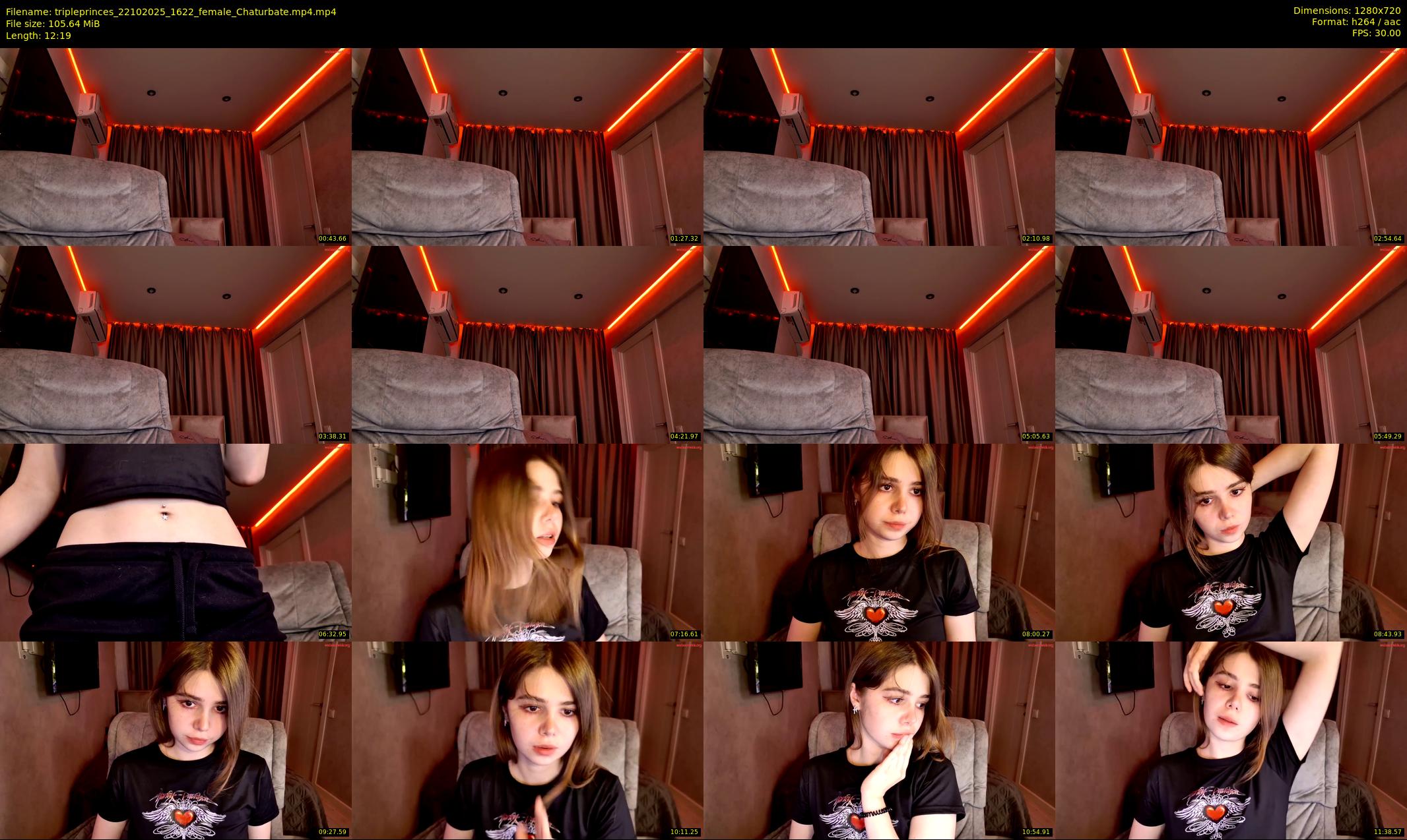 tripleprinces — 13 minute Chaturbate female cam show recording, 720p, Oct 22, 2025