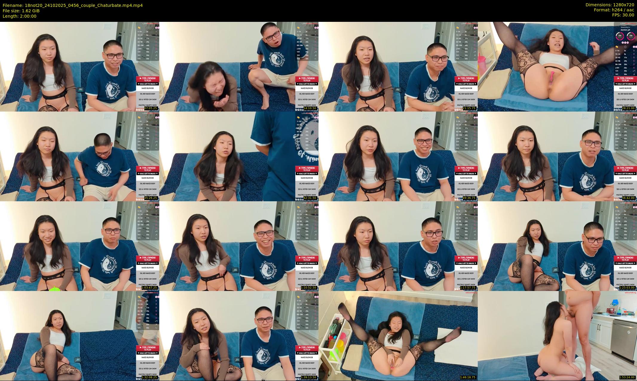 18not20 — 120 minute Chaturbate couple cam show recording, 720p, Oct 24, 2025