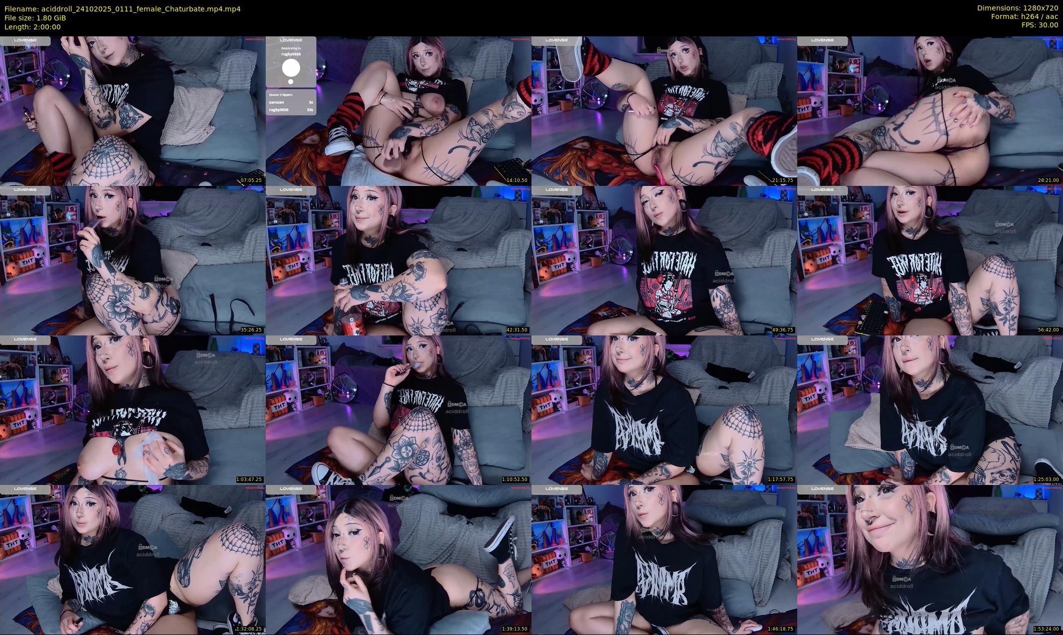 aciddroll — 120 minute Chaturbate female cam show recording, 720p, Oct 24, 2025