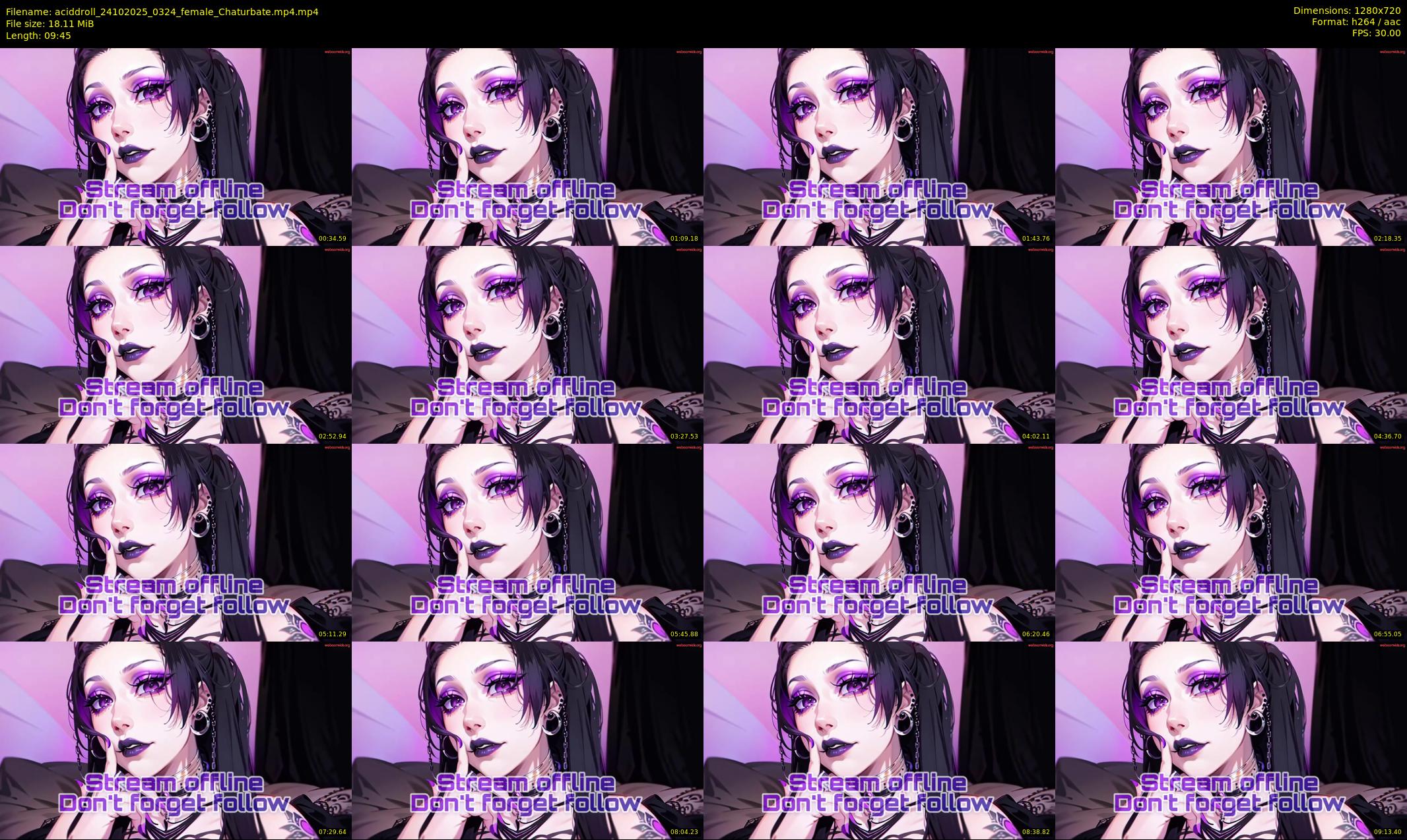 aciddroll — 10 minute Chaturbate female cam show recording, 720p, Oct 24, 2025