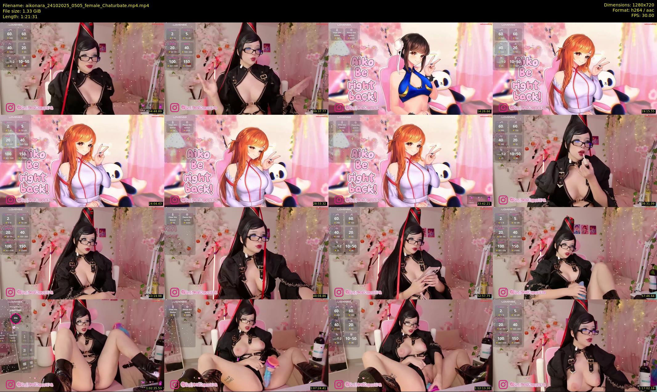 aikonara — 82 minute Chaturbate female cam show recording, 720p, Oct 24, 2025