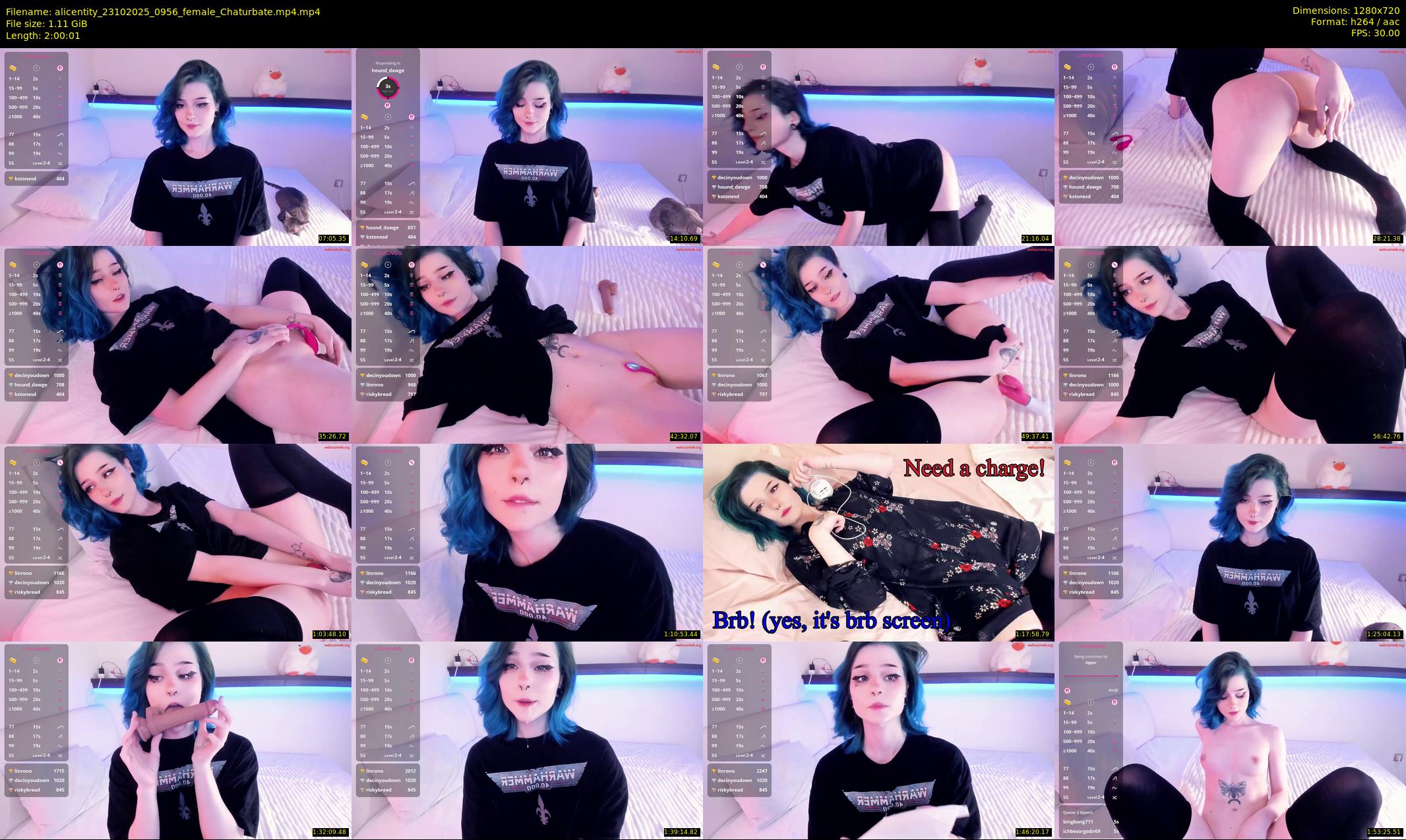 alicentity — 121 minute Chaturbate female cam show recording, 720p, Oct 23, 2025