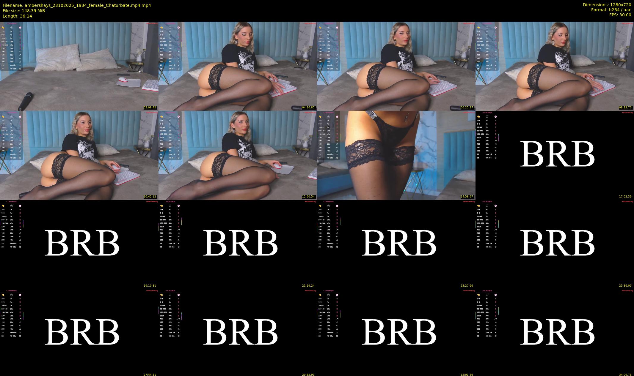 ambershays — 37 minute Chaturbate female cam show recording, 720p, Oct 23, 2025