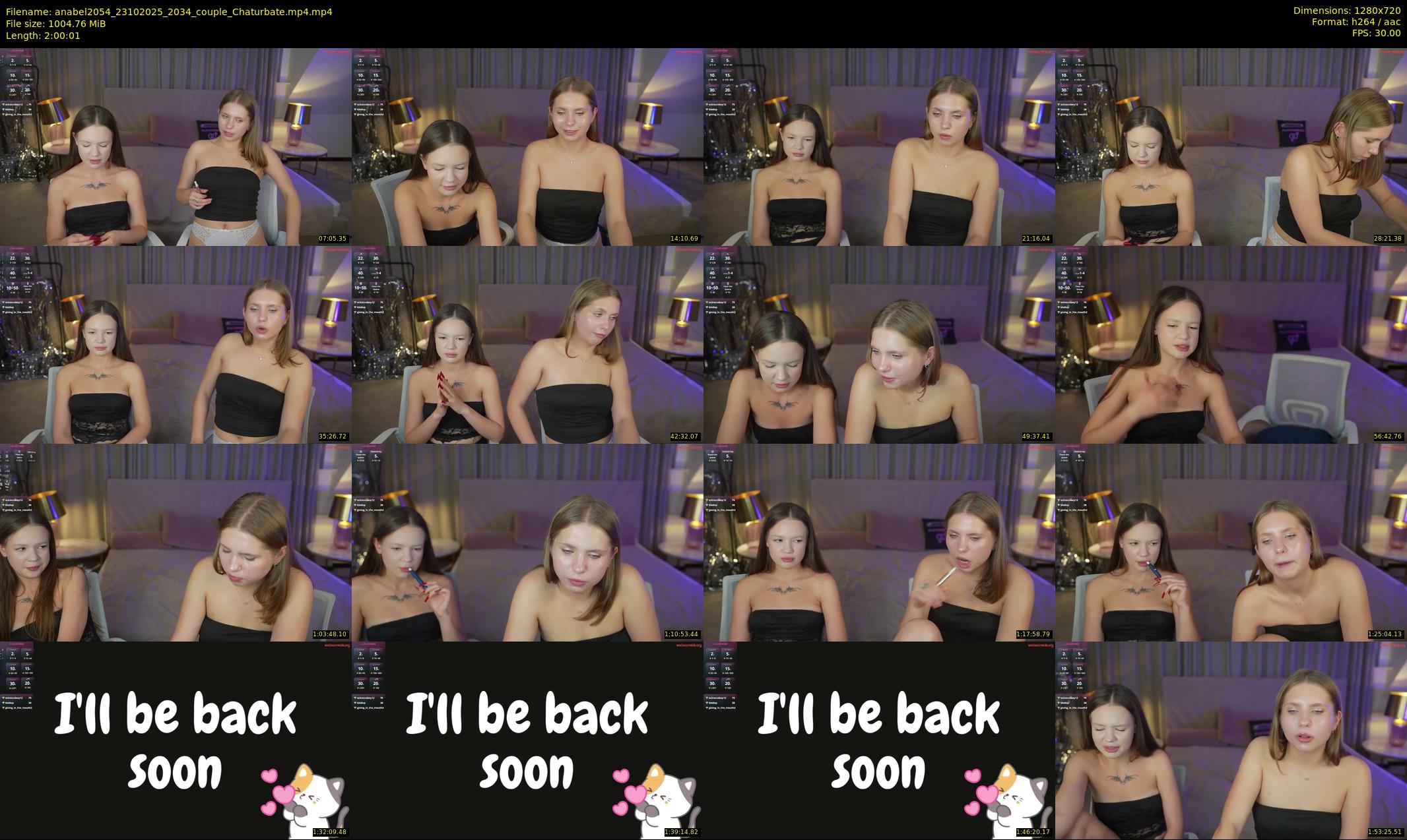 anabel2054 — 121 minute Chaturbate female cam show recording, 720p, Oct 23, 2025