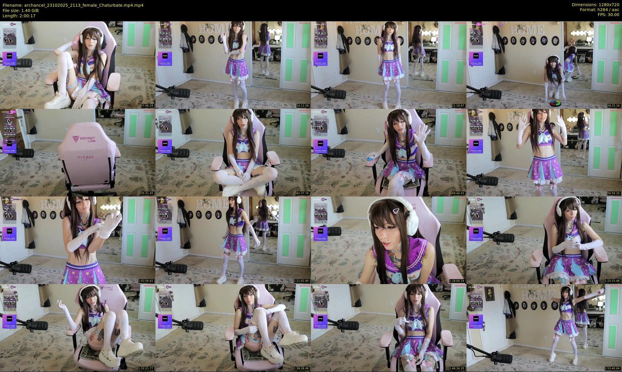 archancel — 121 minute Chaturbate female cam show recording, 720p, Oct 23, 2025
