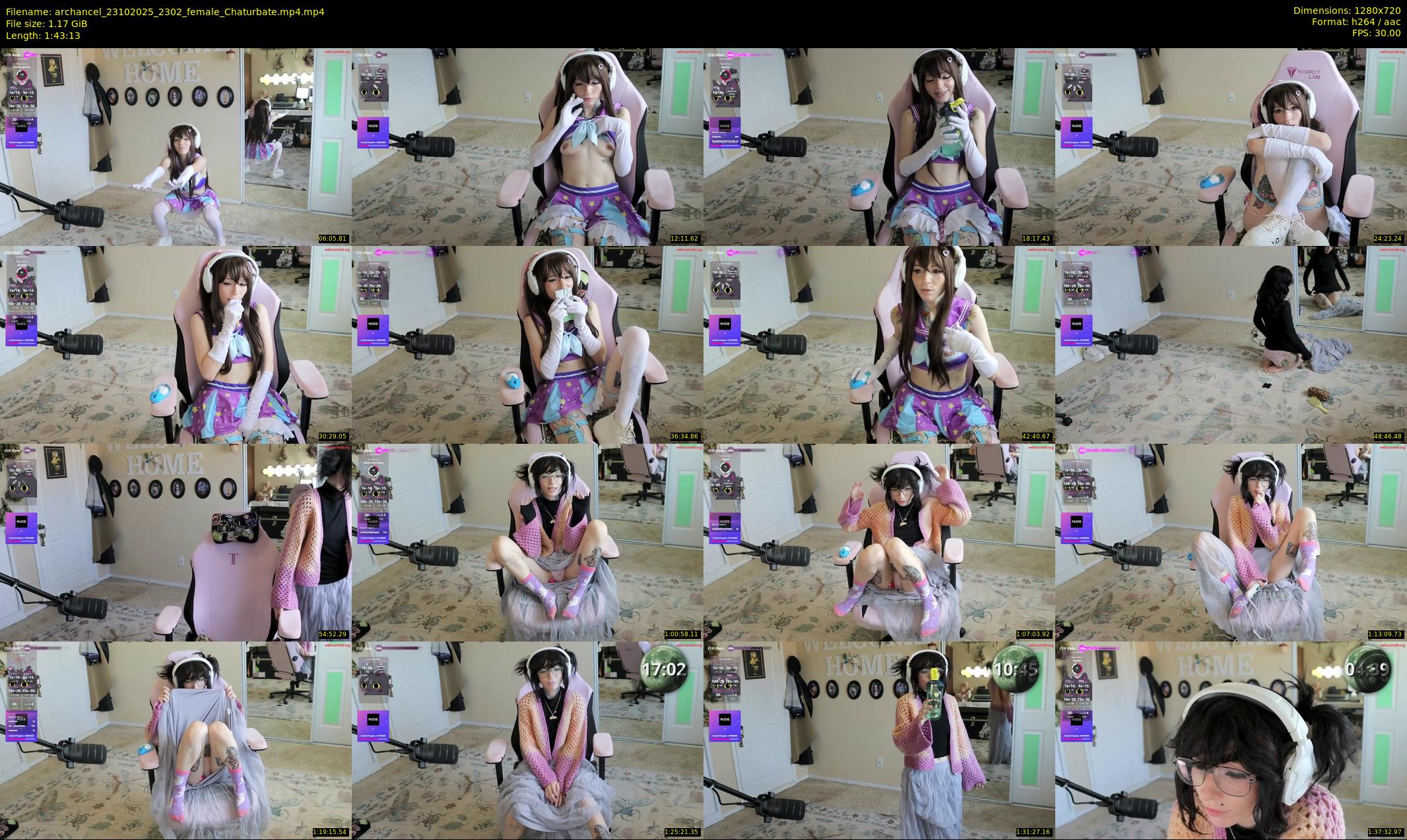 archancel — 104 minute Chaturbate female cam show recording, 720p, Oct 23, 2025