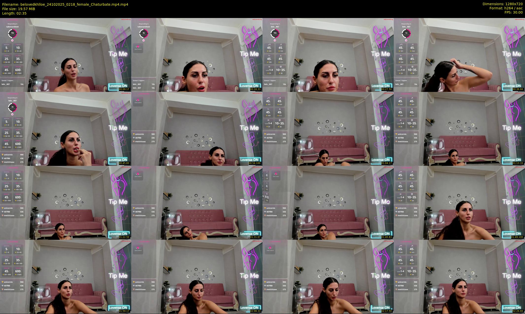 belovedkhlloe — 3 minute Chaturbate female cam show recording, 720p, Oct 24, 2025