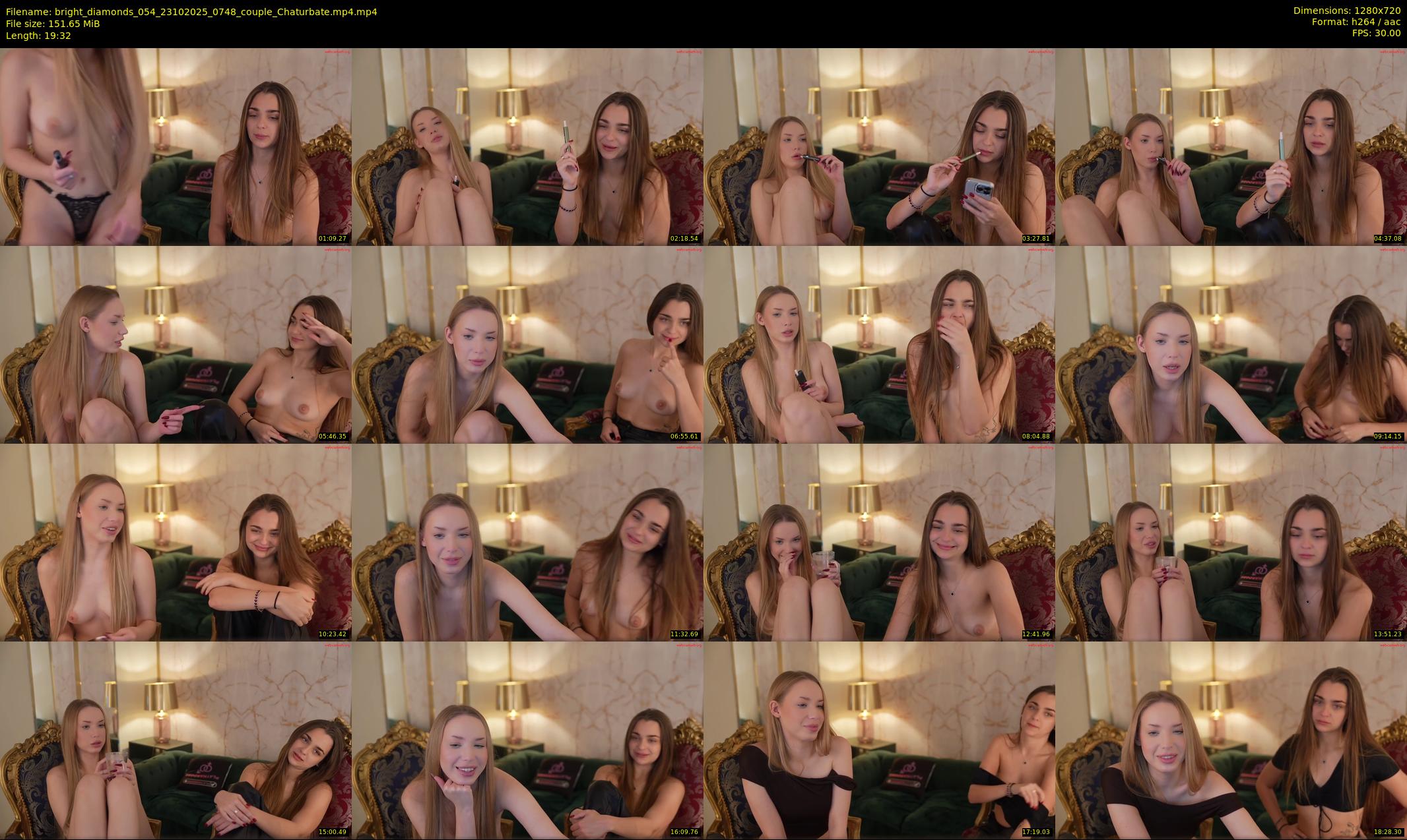bright_diamonds_054 — 20 minute Chaturbate couple cam show recording, 720p, Oct 23, 2025