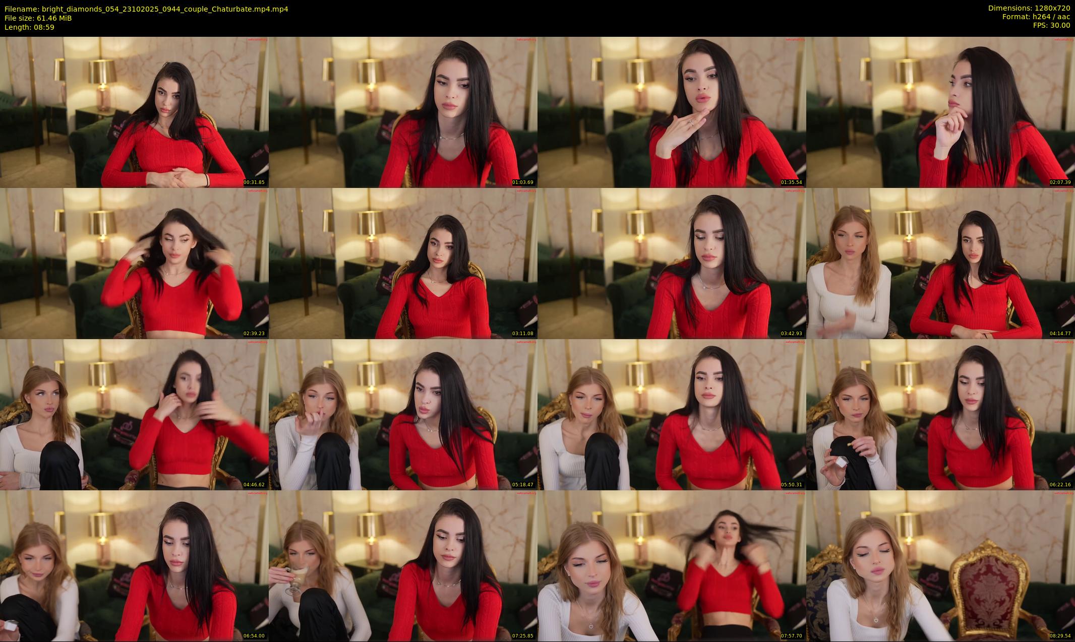 bright_diamonds_054 — 9 minute Chaturbate couple cam show recording, 720p, Oct 23, 2025