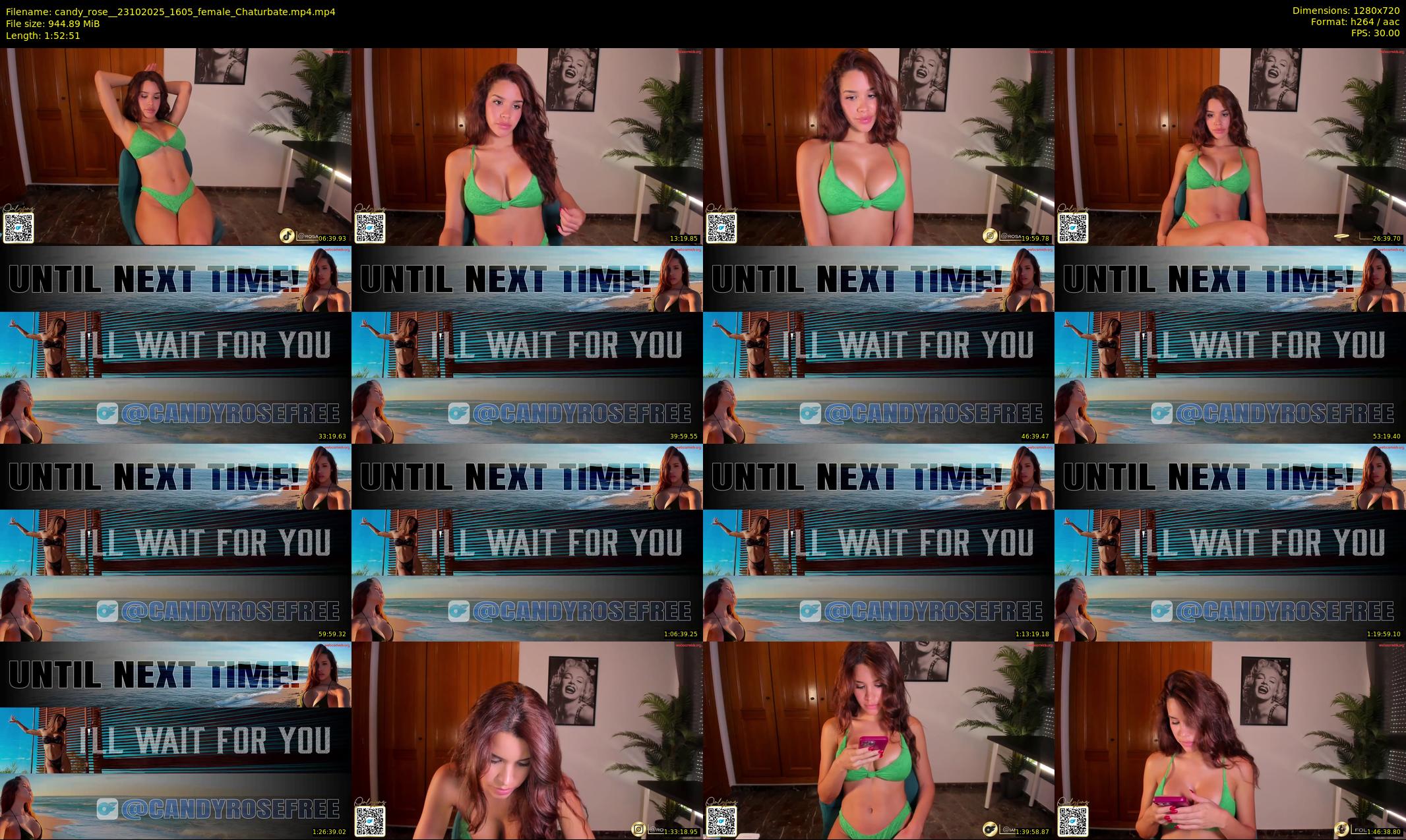 candy_rose_ — 113 minute Chaturbate female cam show recording, 720p, Oct 23, 2025