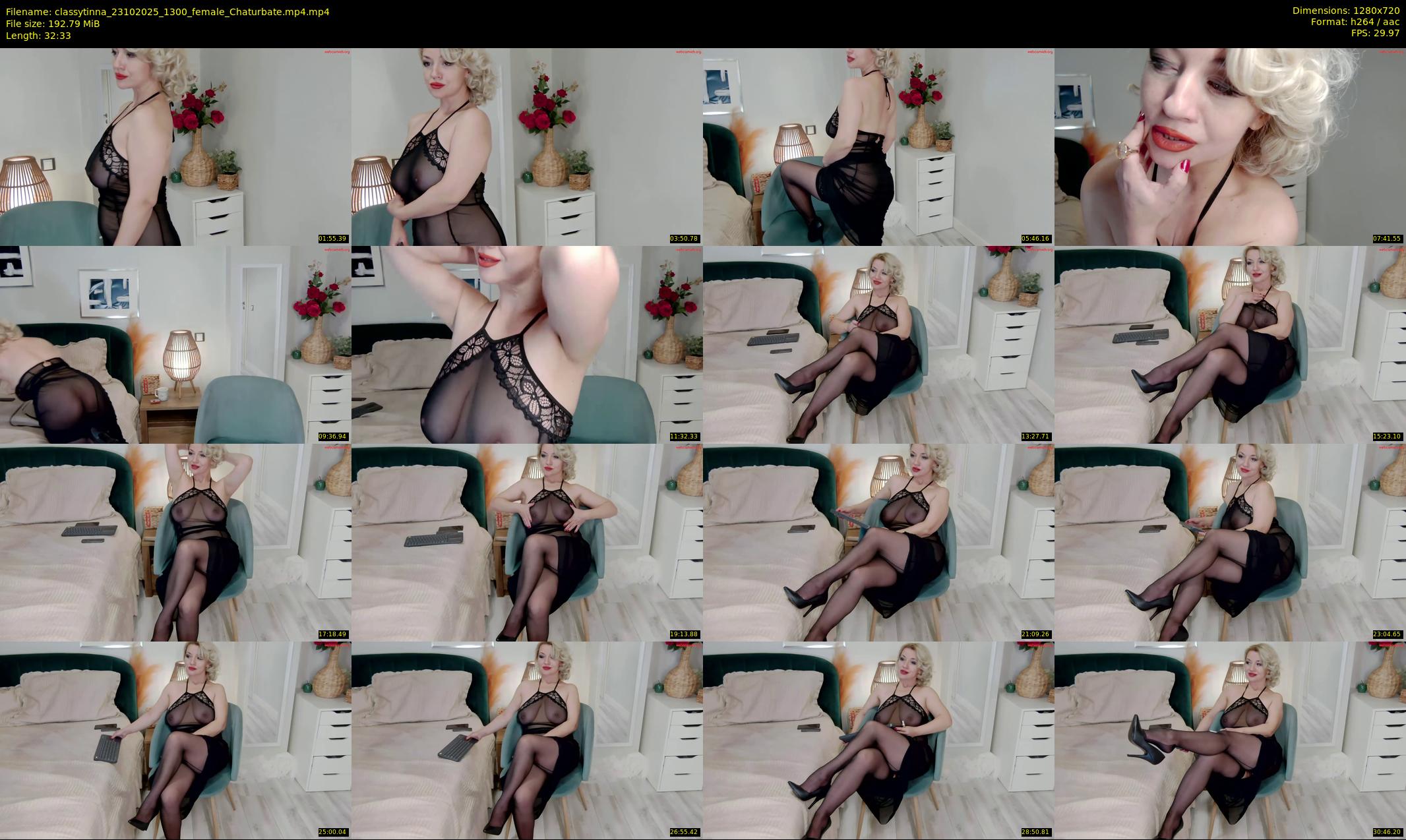 classytinna — 33 minute Chaturbate female cam show recording, 720p, Oct 23, 2025