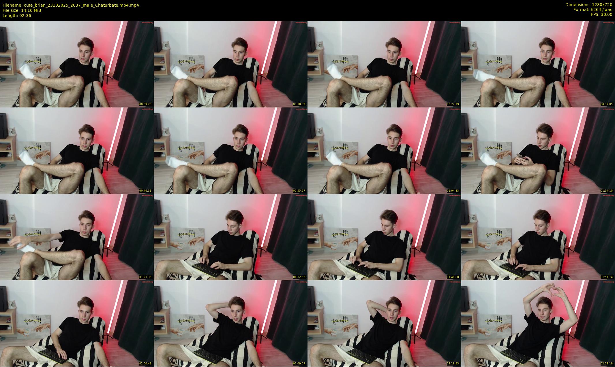 cute_brian — 3 minute Chaturbate male cam show recording, 720p, Oct 23, 2025