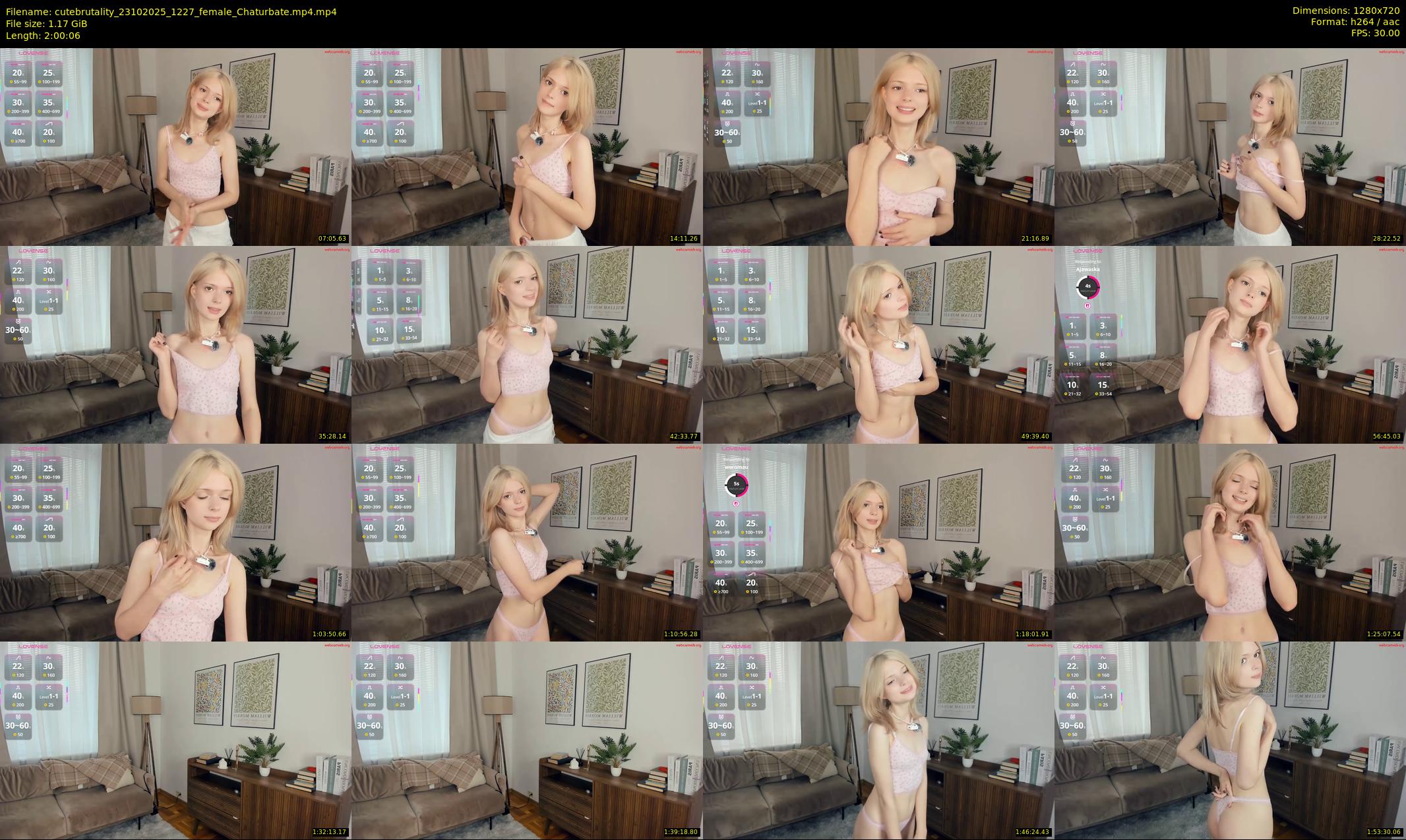 cutebrutality — 121 minute Chaturbate female cam show recording, 720p, Oct 23, 2025