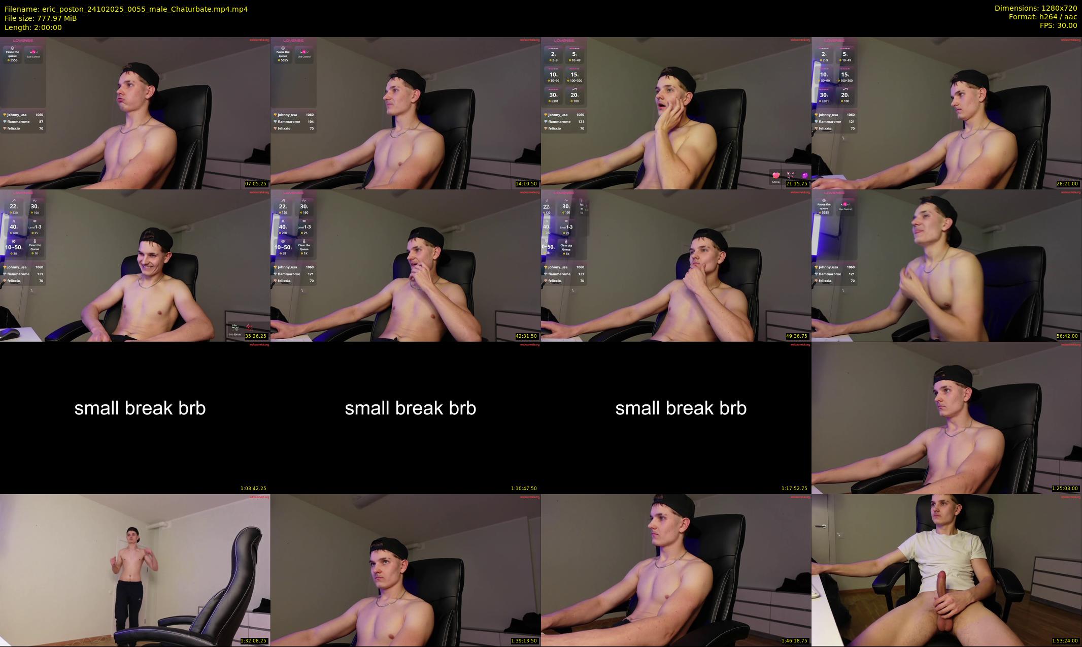 eric_poston — 120 minute Chaturbate male cam show recording, 720p, Oct 24, 2025