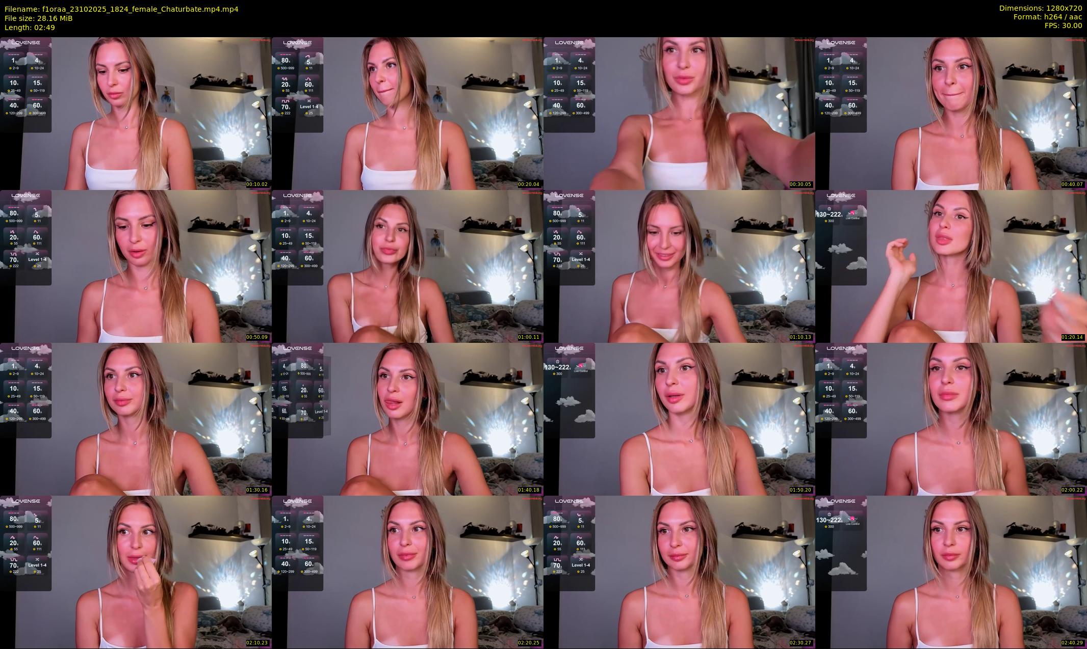 f1oraa — 3 minute Chaturbate female cam show recording, 720p, Oct 23, 2025