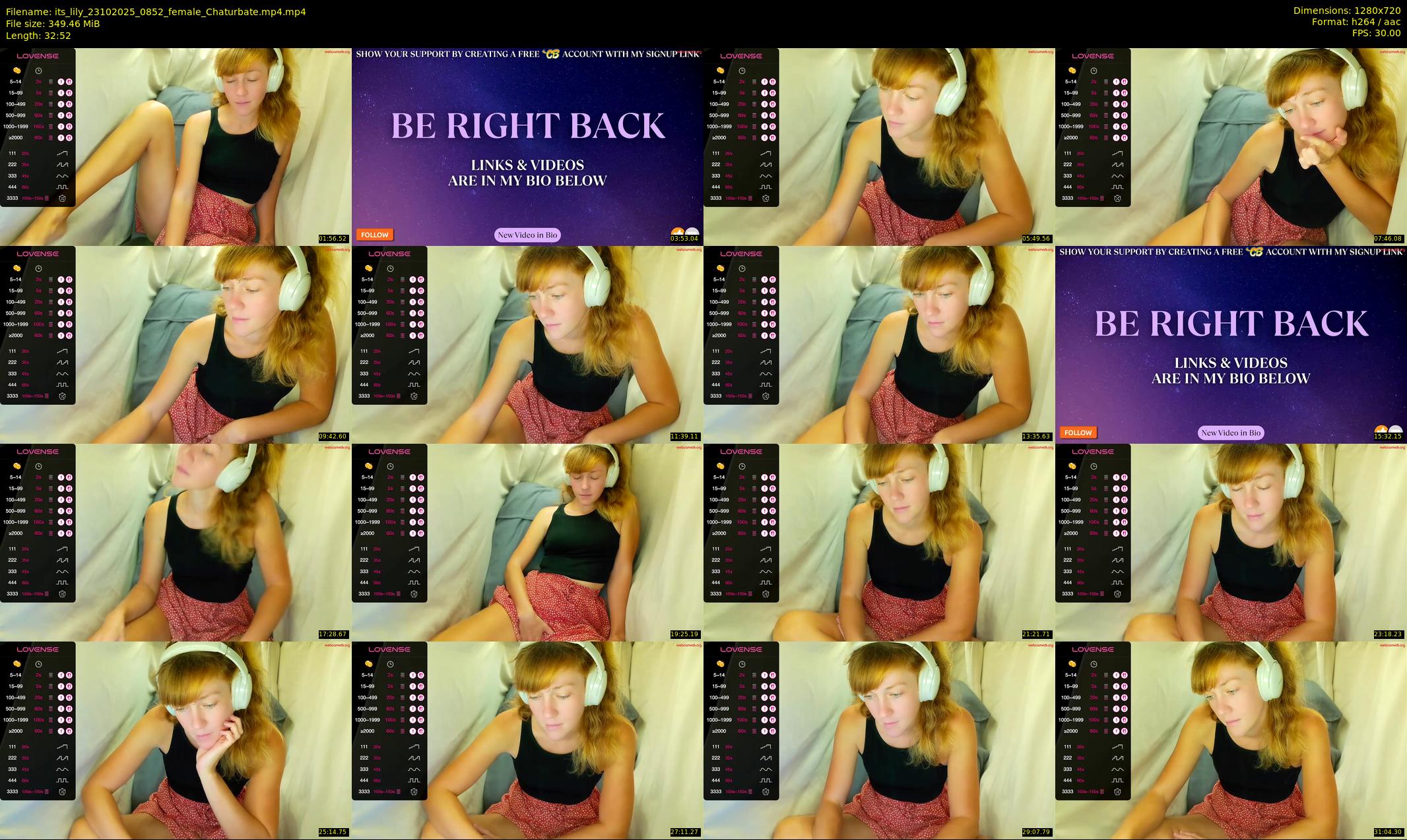 its_lily — 33 minute Chaturbate female cam show recording, 720p, Oct 23, 2025