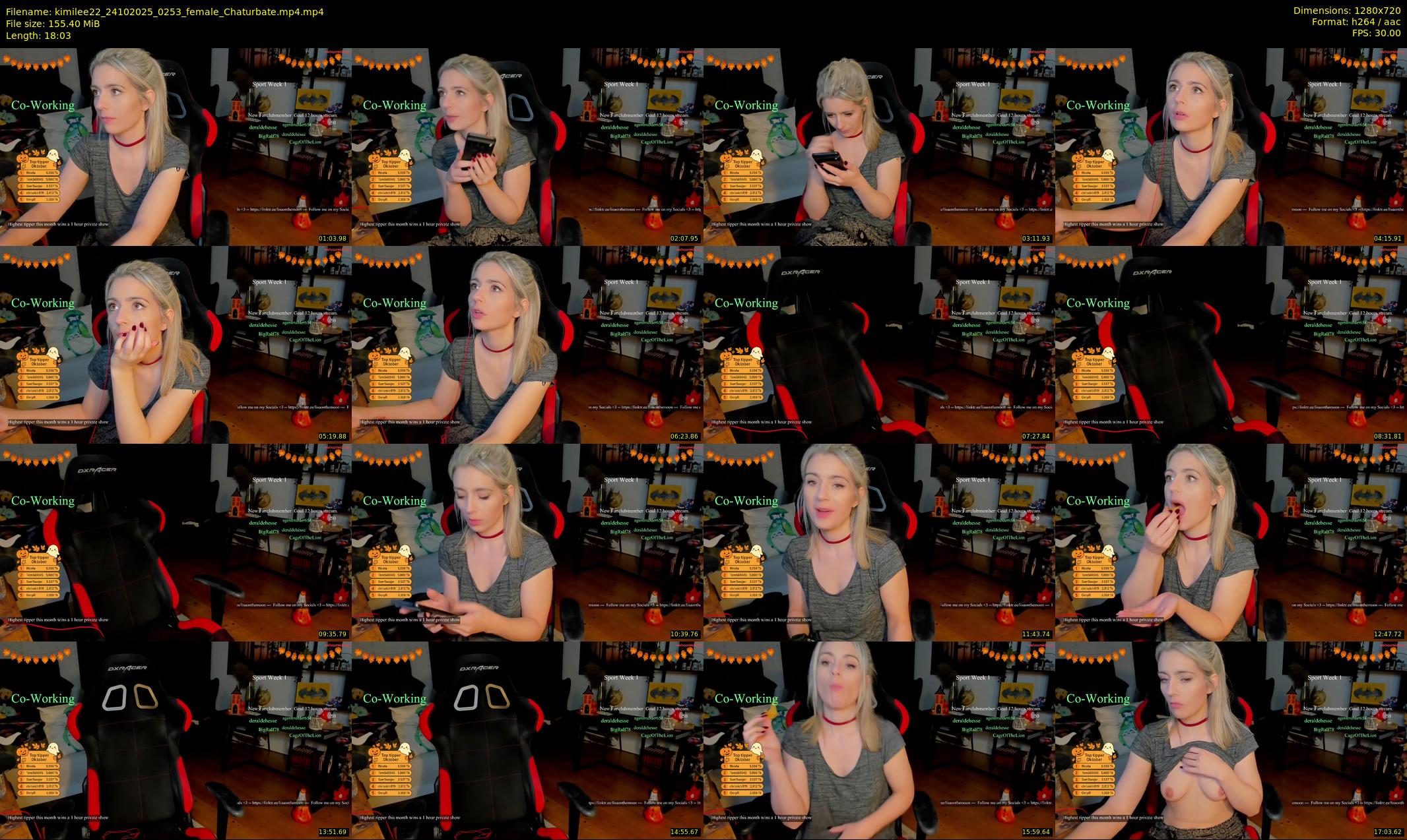 kimilee22 — 19 minute Chaturbate female cam show recording, 720p, Oct 24, 2025