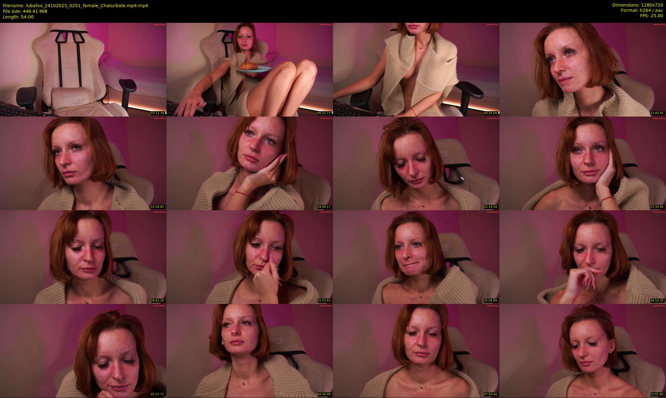 lubafox — 54 minute Chaturbate female cam show recording, 720p, Oct 24, 2025
