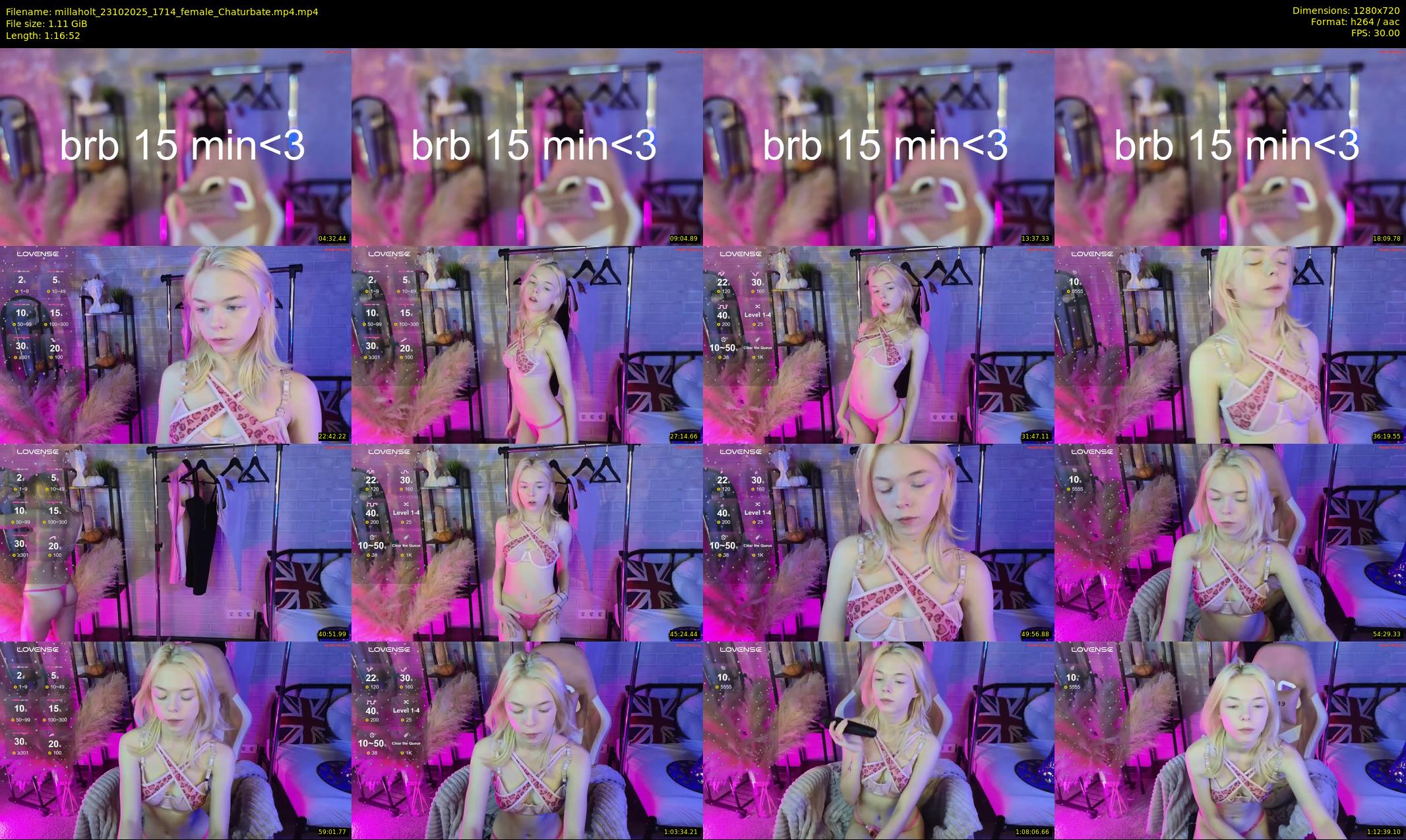 millaholt — 77 minute Chaturbate female cam show recording, 720p, Oct 23, 2025