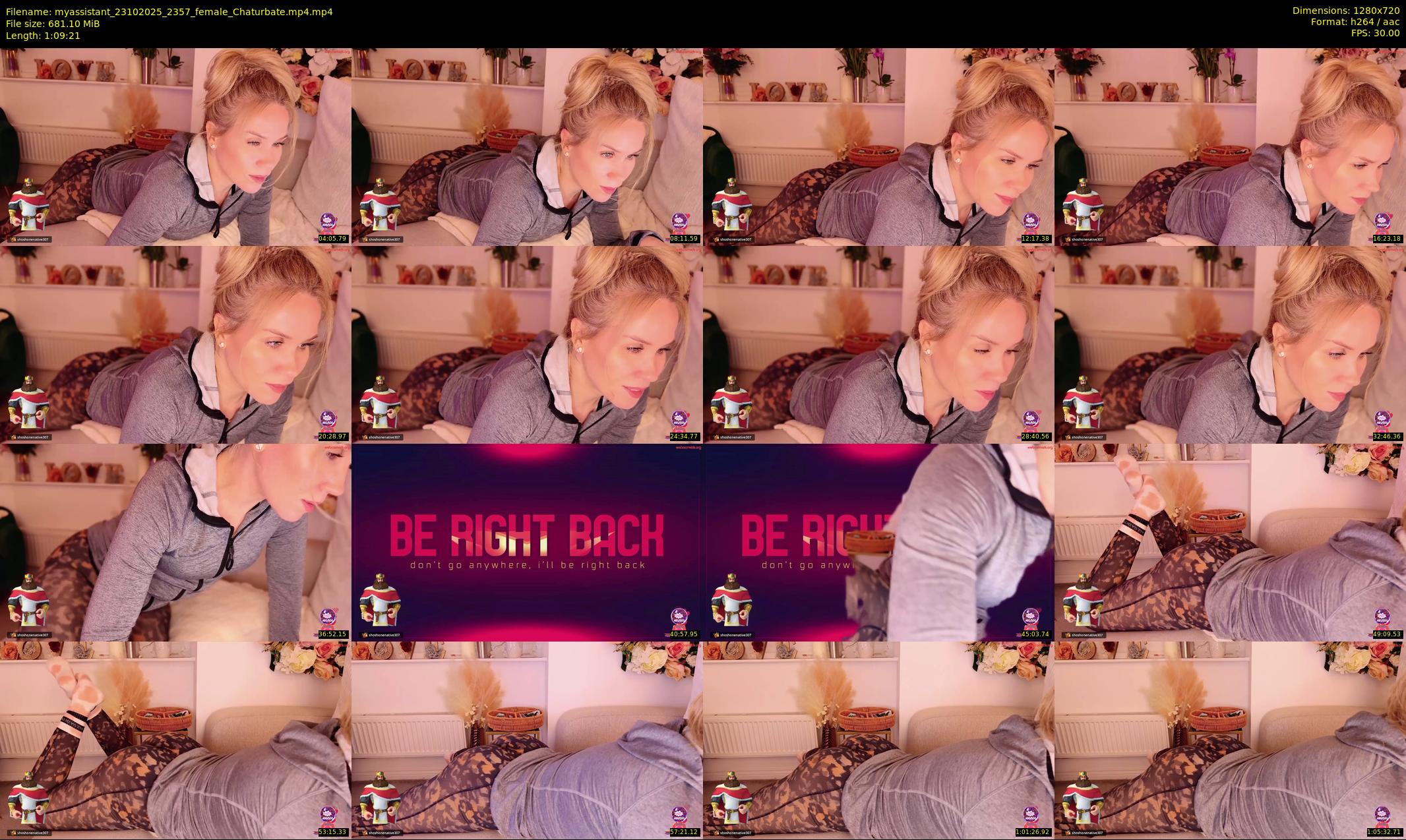 myassistant — 70 minute Chaturbate female cam show recording, 720p, Oct 23, 2025
