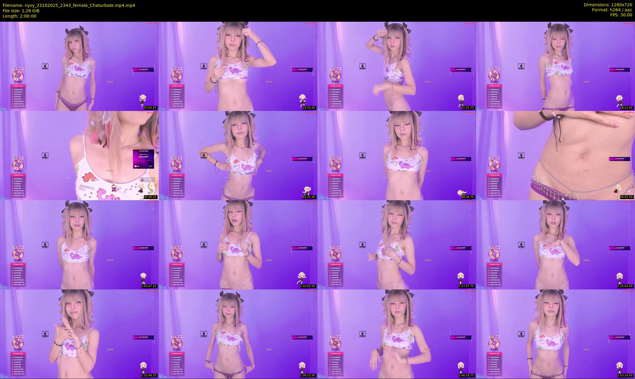 nyvy — 120 minute Chaturbate female cam show recording, 720p, Oct 23, 2025