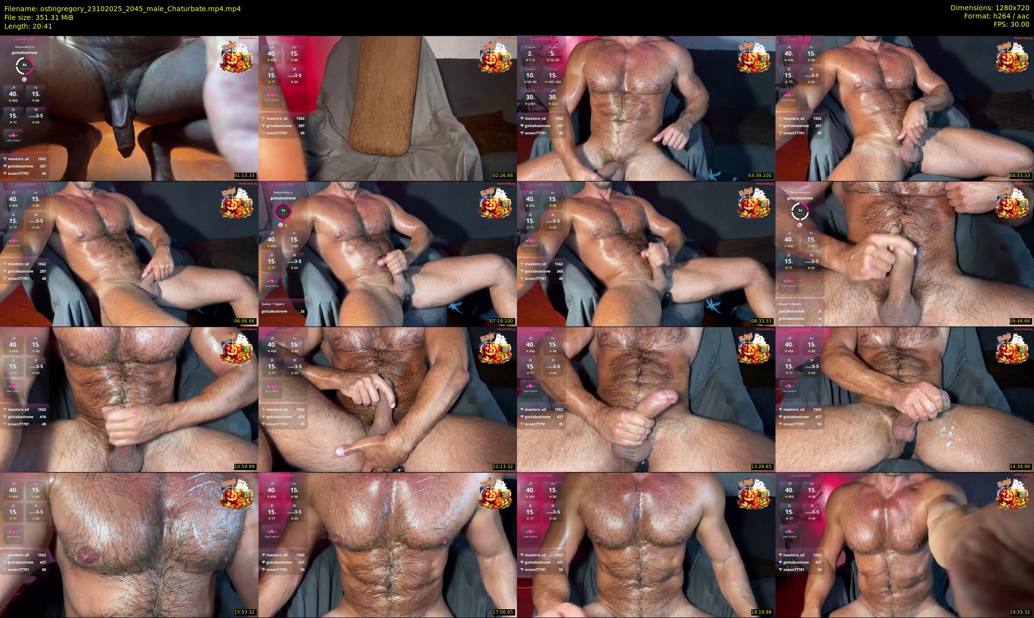 ostingregory — 21 minute Chaturbate male cam show recording, 720p, Oct 23, 2025