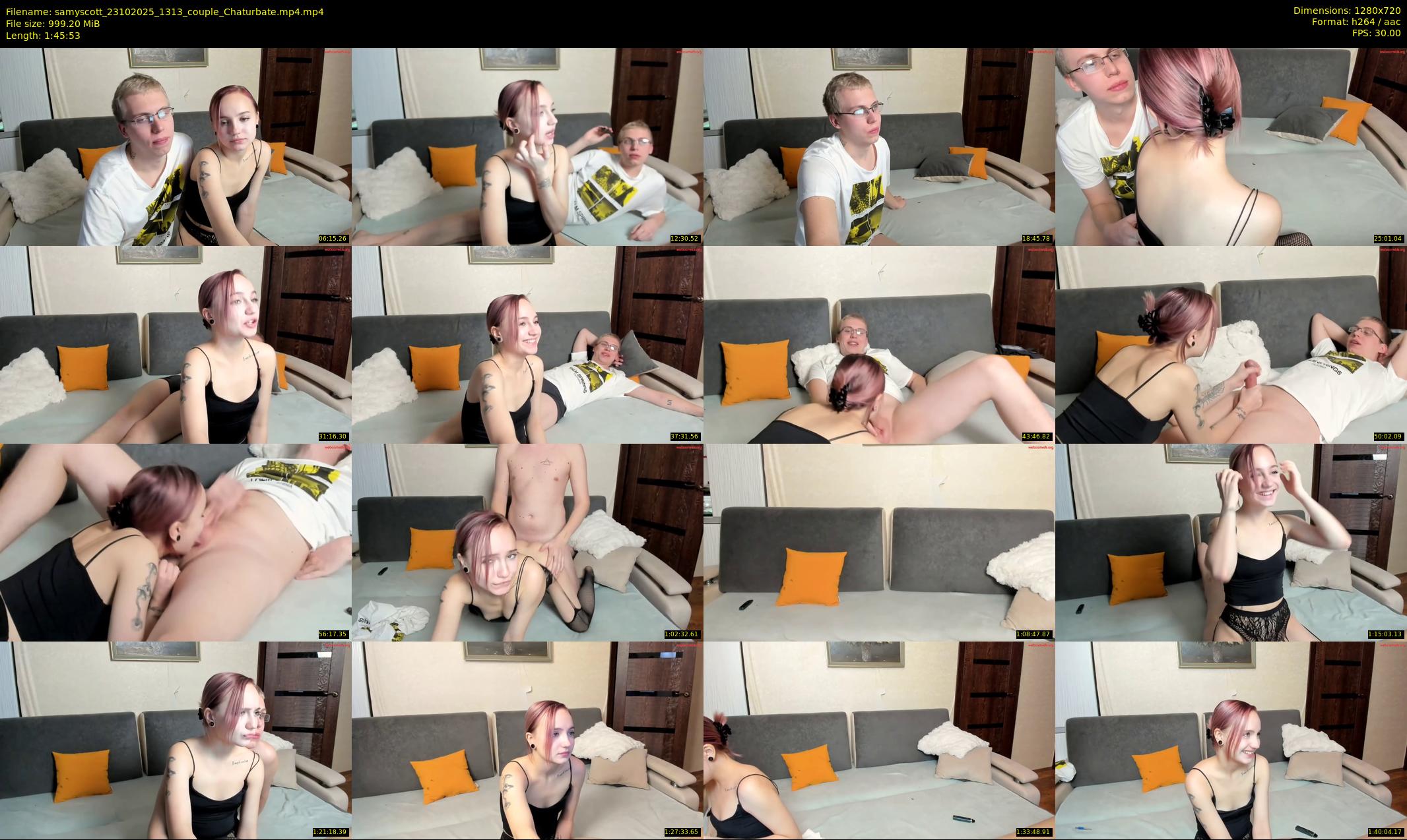 samyscott — 106 minute Chaturbate couple cam show recording, 720p, Oct 23, 2025