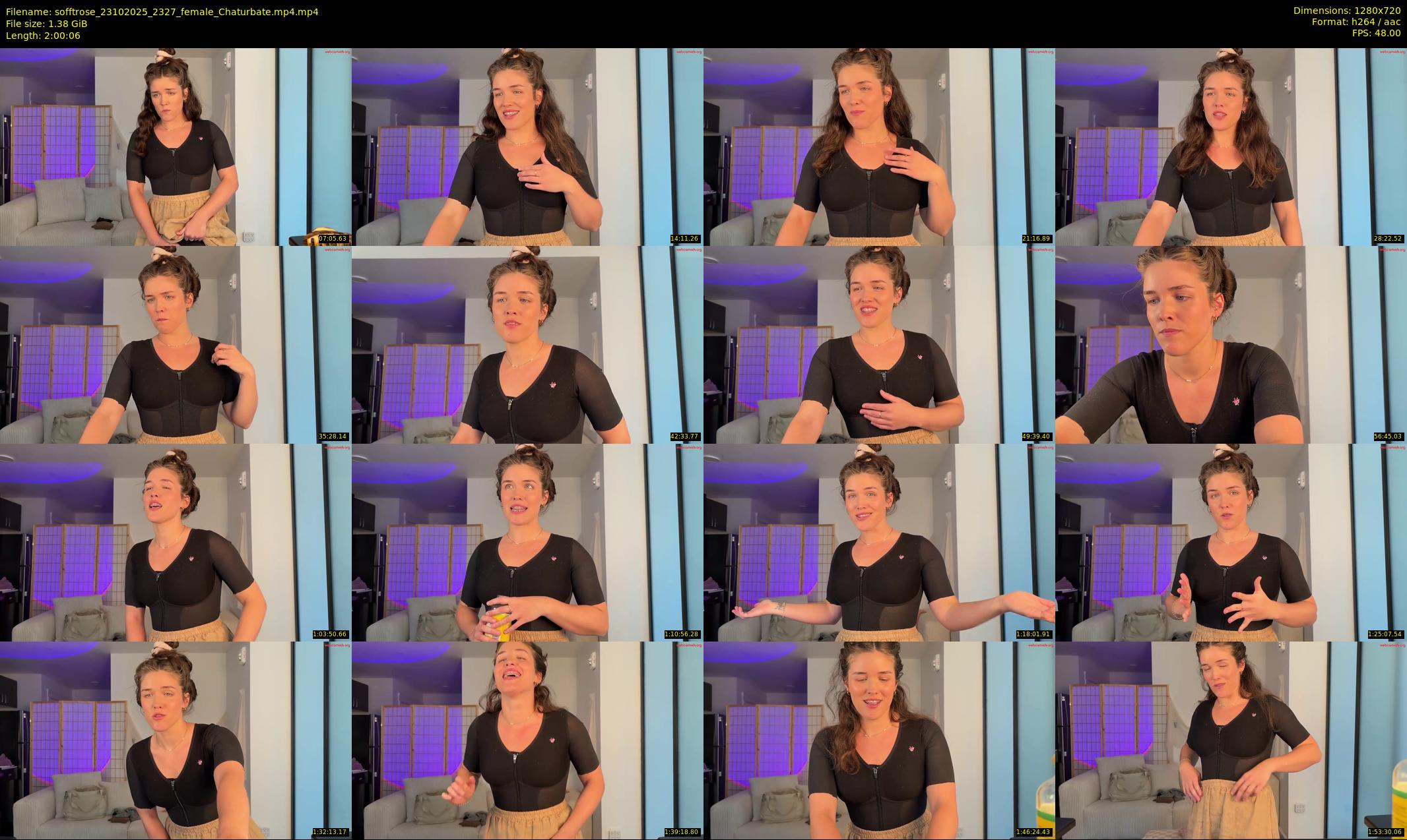 sofftrose — 121 minute Chaturbate female cam show recording, 720p, Oct 23, 2025