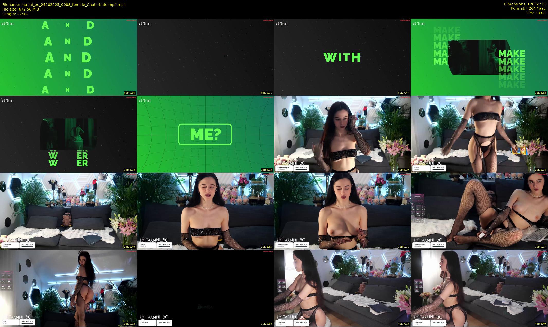 taanni_bc — 48 minute Chaturbate female cam show recording, 720p, Oct 24, 2025