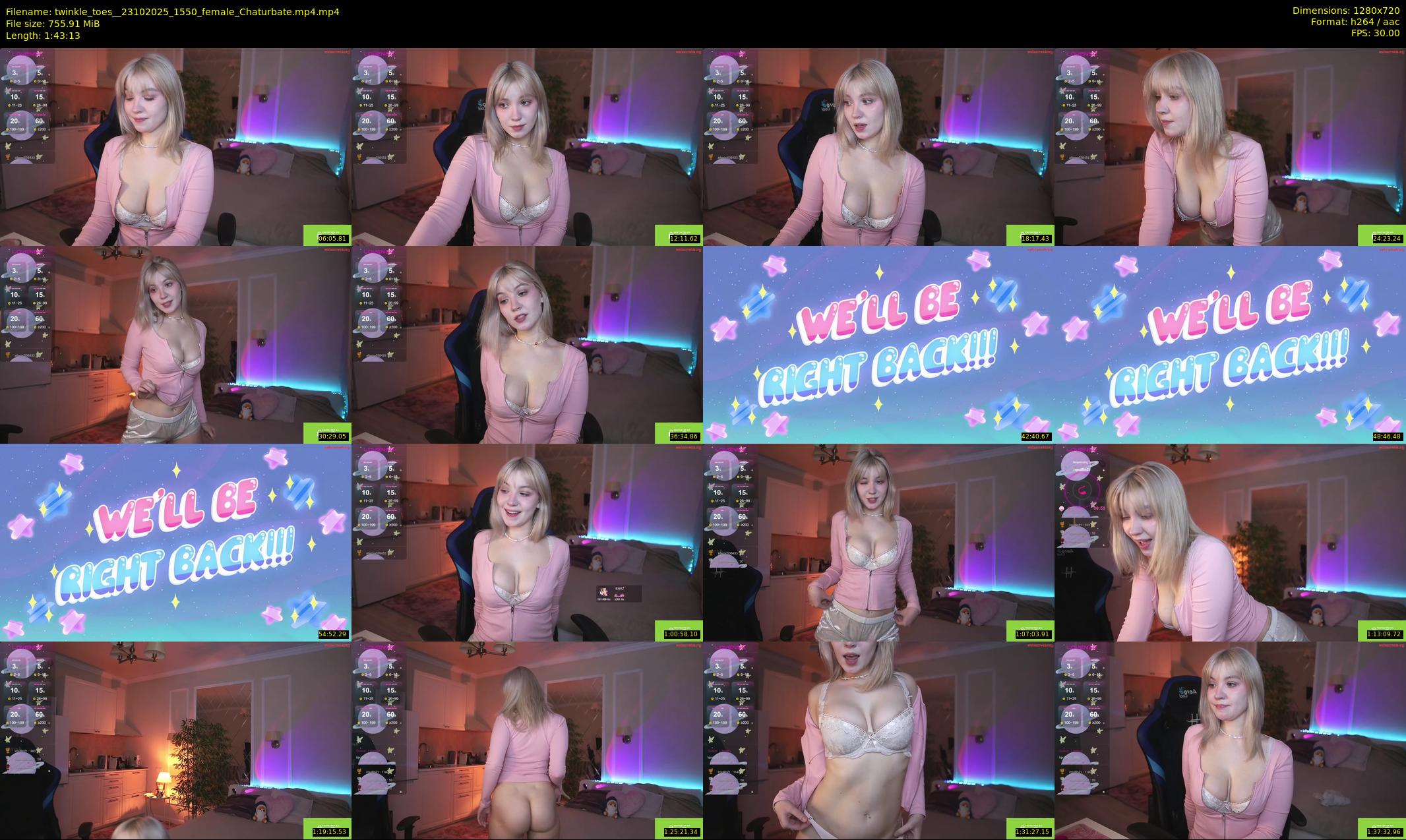 twinkle_toes_ — 104 minute Chaturbate female cam show recording, 720p, Oct 23, 2025