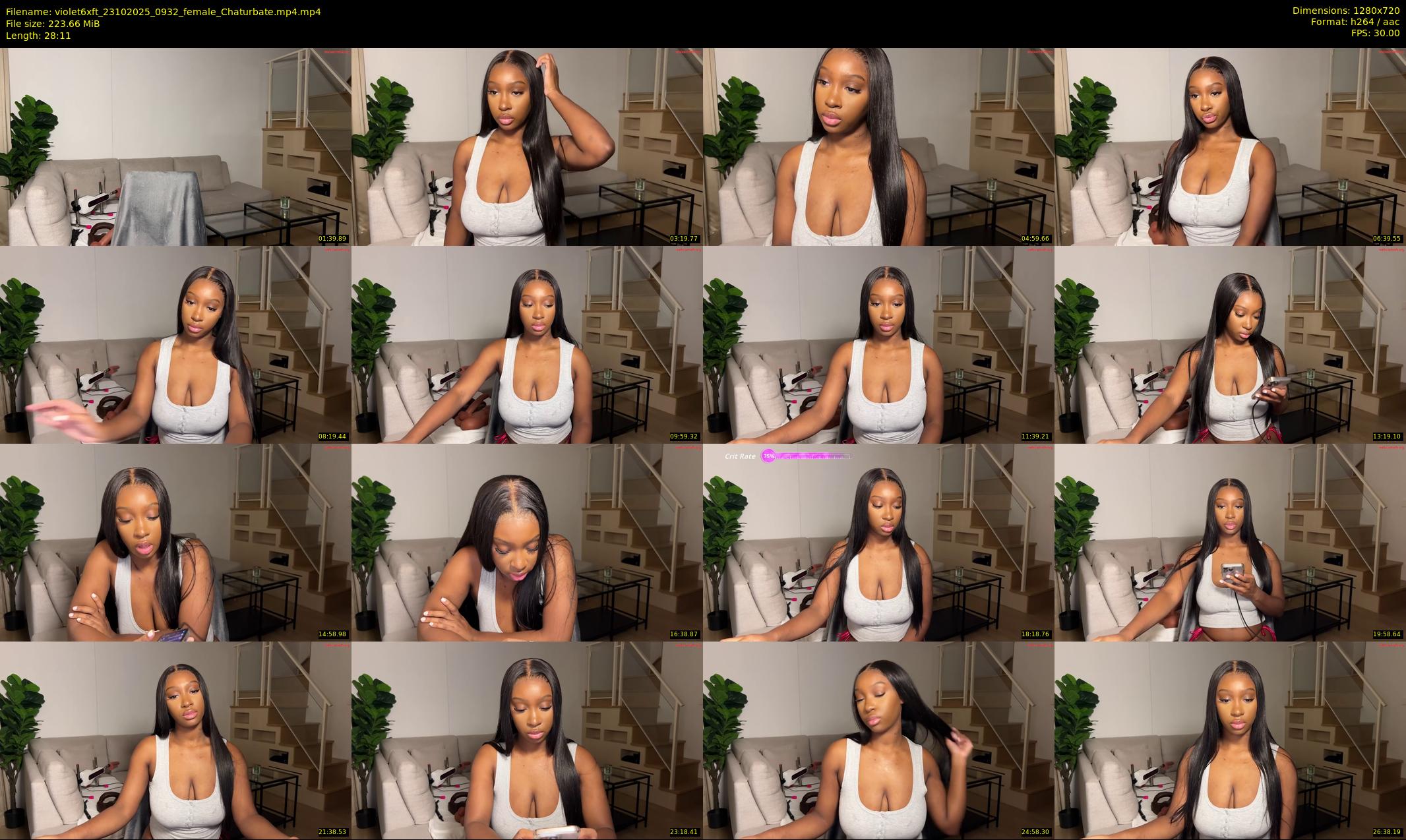 violet6xft — 29 minute Chaturbate female cam show recording, 720p, Oct 23, 2025
