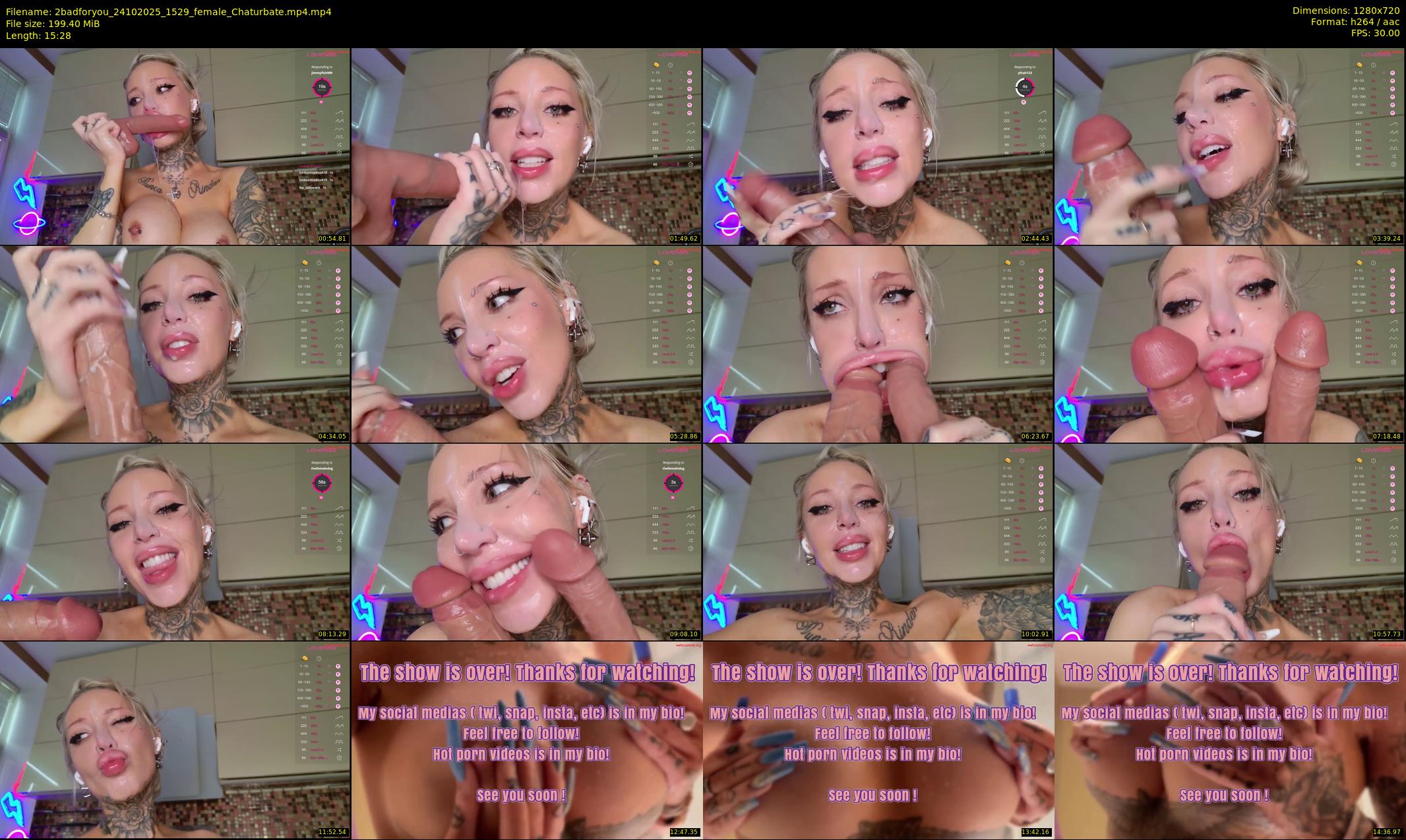 2badforyou — 16 minute Chaturbate couple cam show recording, 720p, Oct 24, 2025