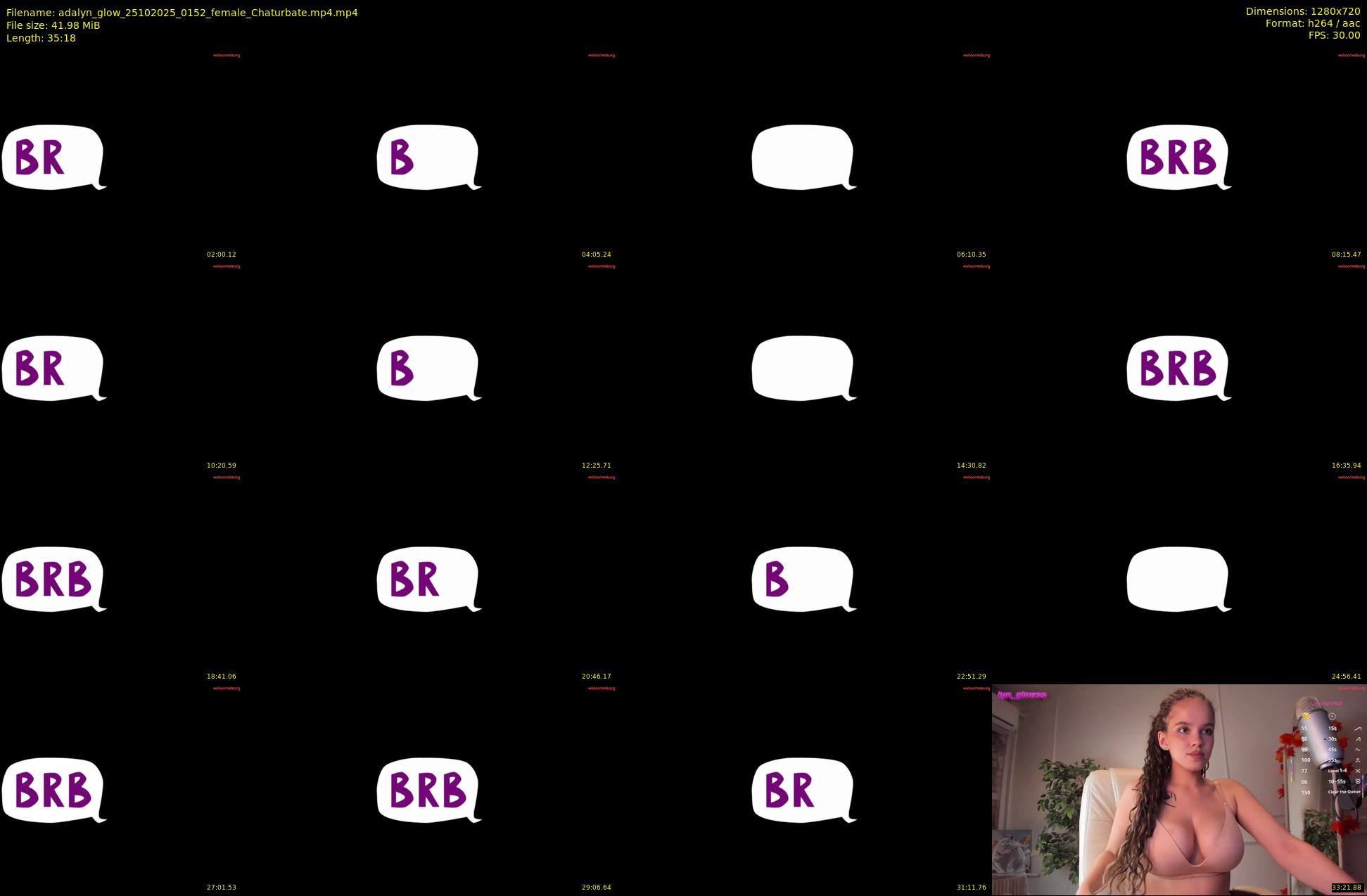 adalyn_glow — 36 minute Chaturbate female cam show recording, 720p, Oct 25, 2025