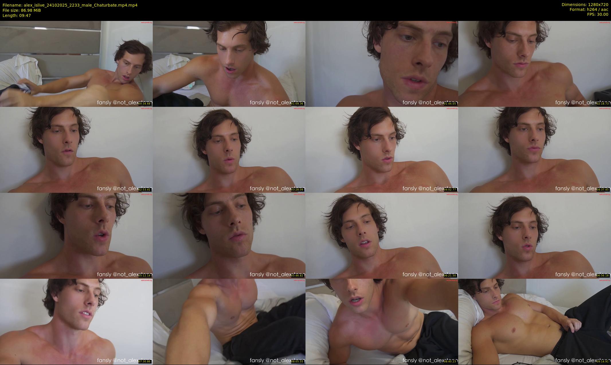 alex_islive — 10 minute Chaturbate male cam show recording, 720p, Oct 24, 2025