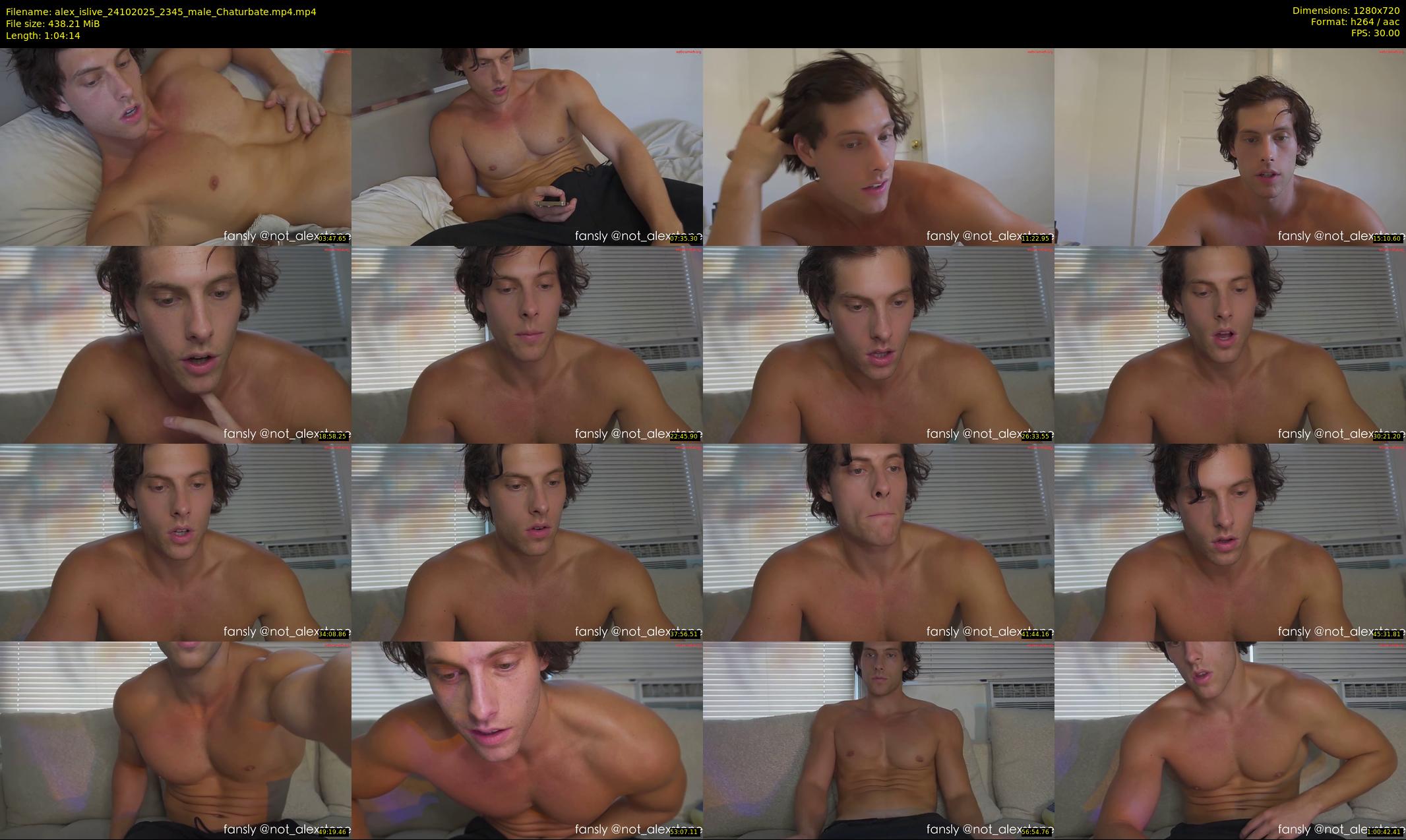 alex_islive — 65 minute Chaturbate male cam show recording, 720p, Oct 24, 2025