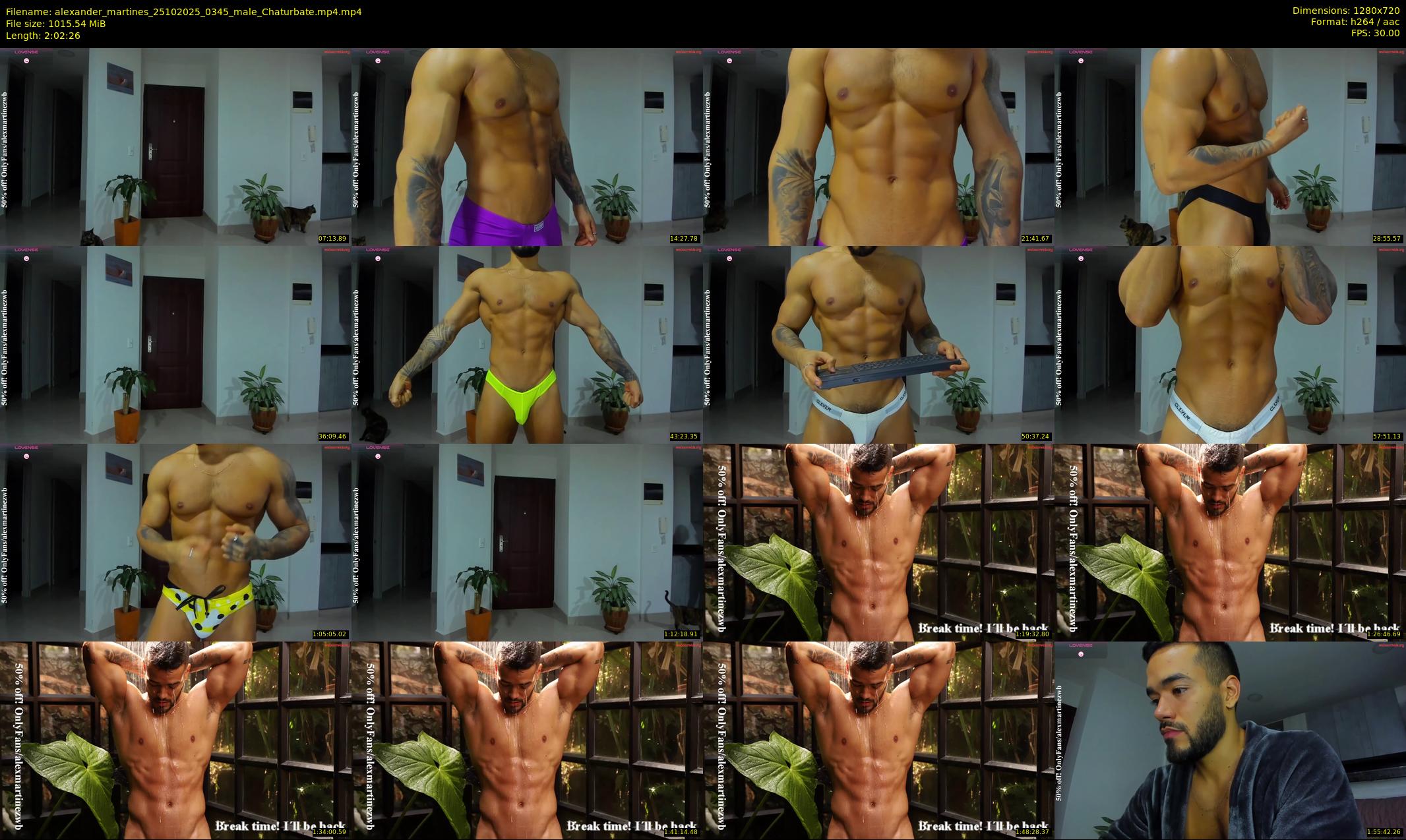 alexander_martines — 123 minute Chaturbate male cam show recording, 720p, Oct 25, 2025