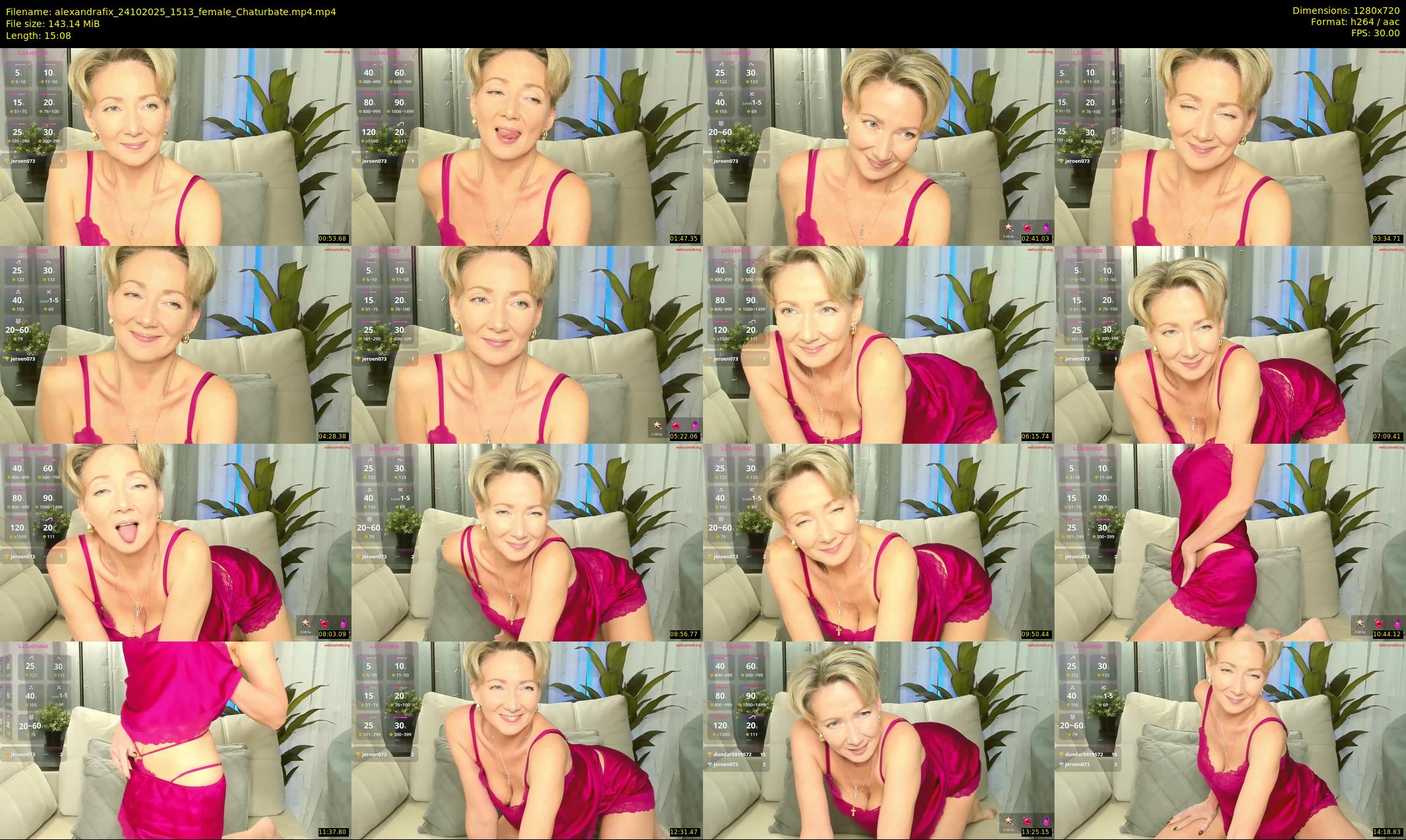 alexandrafix — 16 minute Chaturbate female cam show recording, 720p, Oct 24, 2025