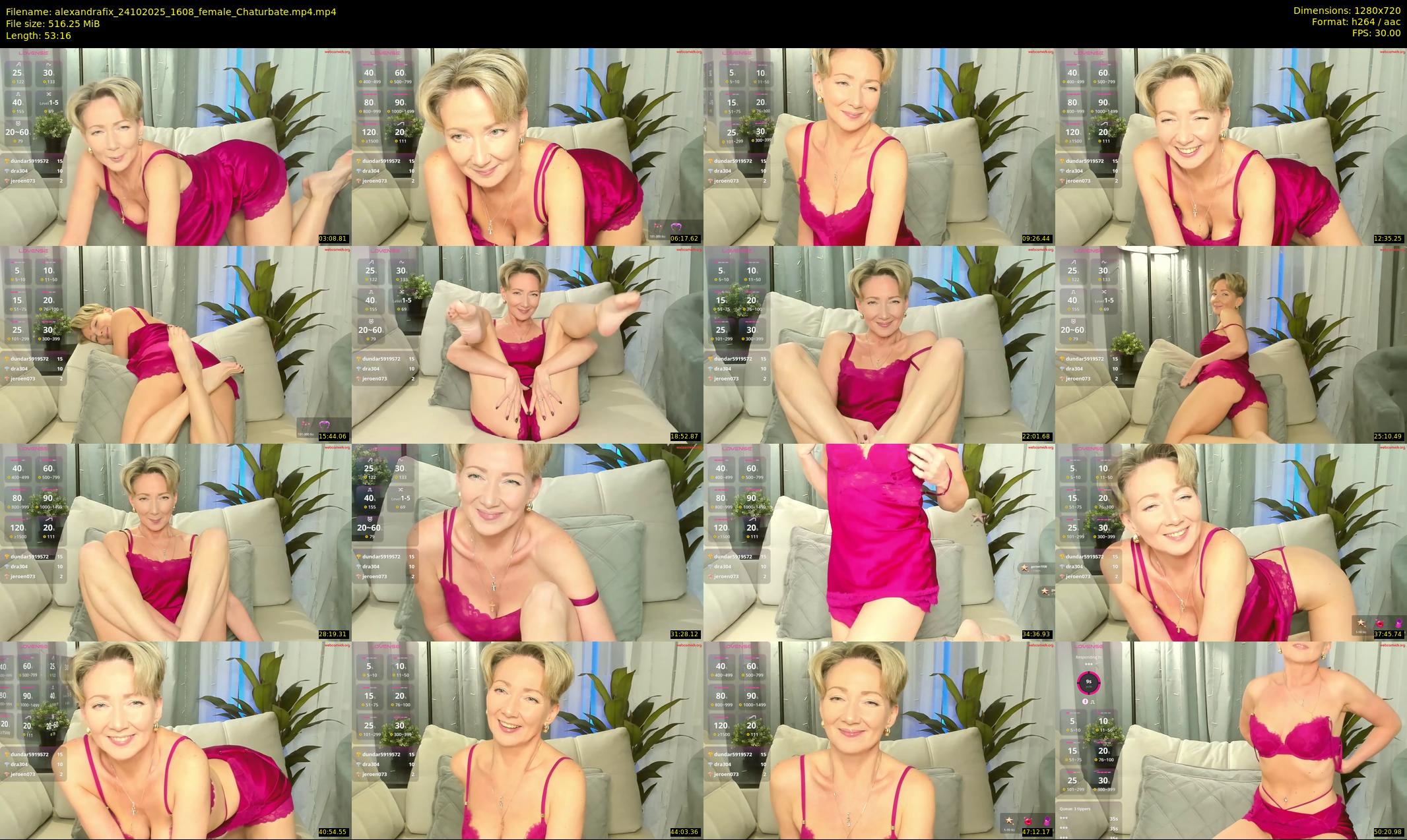 alexandrafix — 54 minute Chaturbate female cam show recording, 720p, Oct 24, 2025