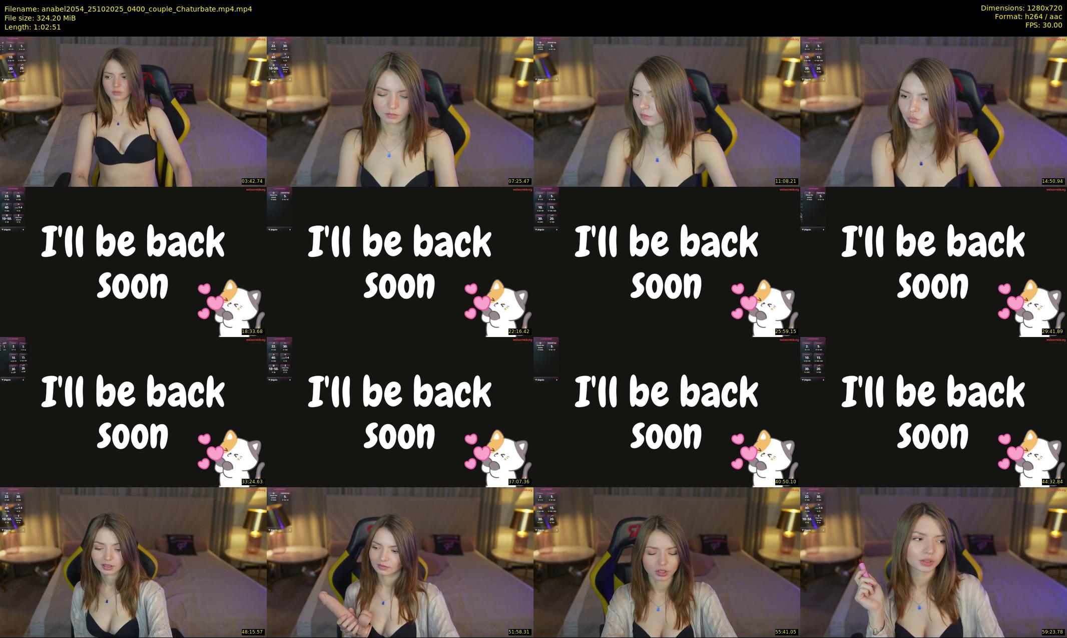 anabel2054 — 63 minute Chaturbate female cam show recording, 720p, Oct 25, 2025