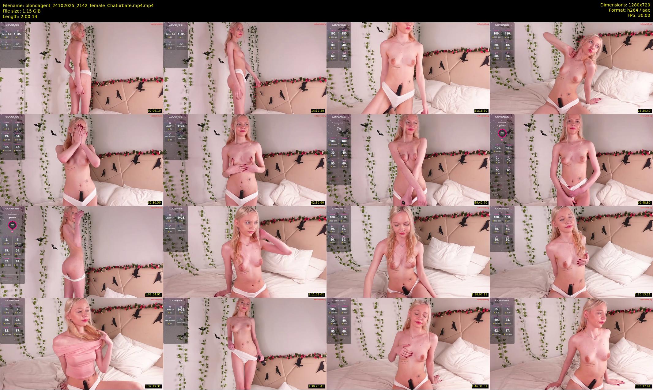 blondagent — 121 minute Chaturbate female cam show recording, 720p, Oct 24, 2025