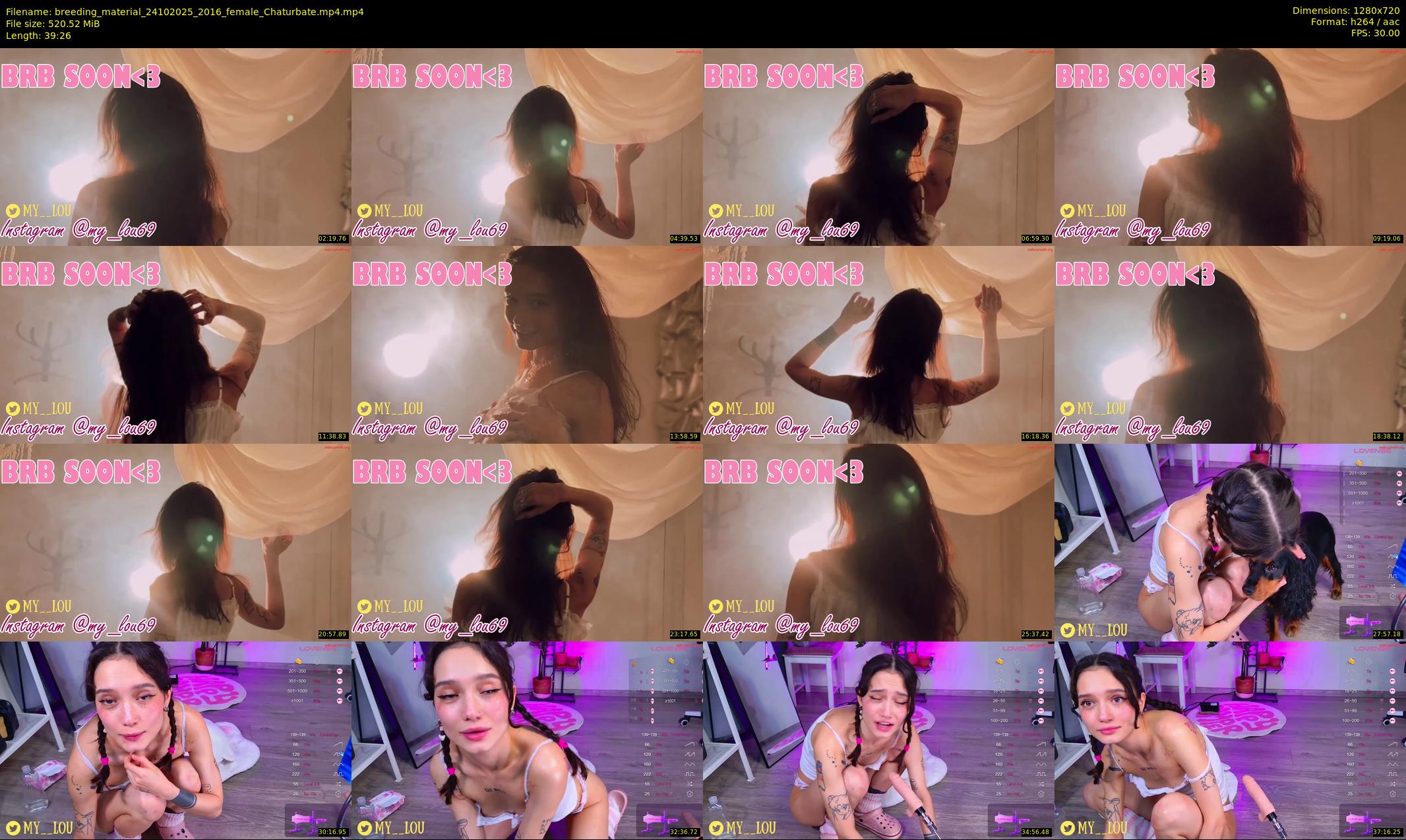 breeding_material — 40 minute Chaturbate female cam show recording, 720p, Oct 24, 2025