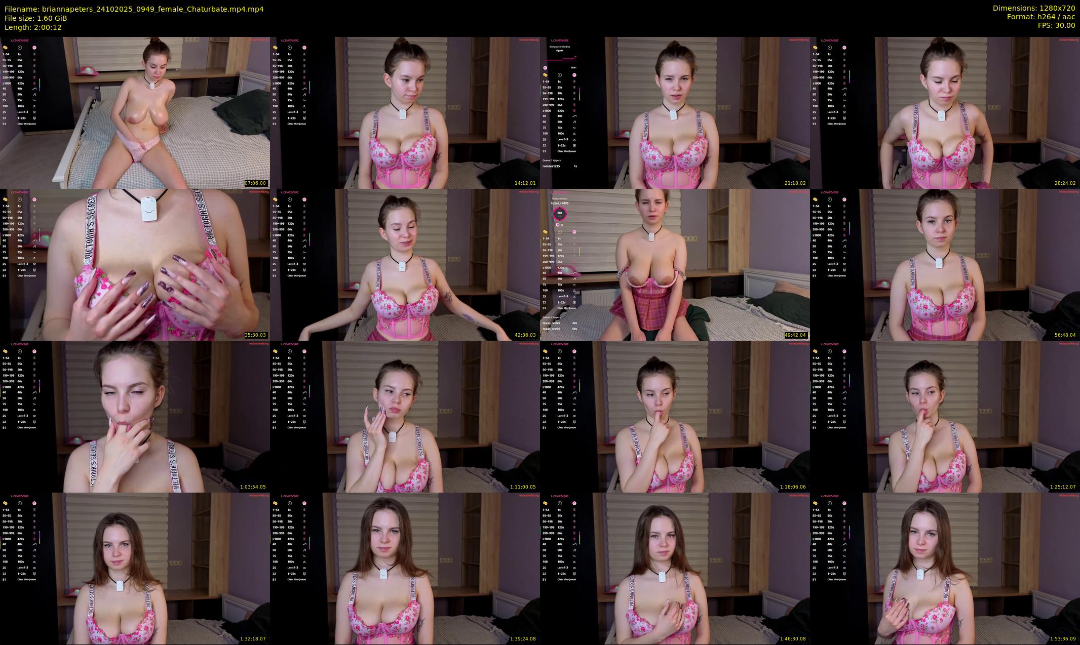 briannapeters — 121 minute Chaturbate female cam show recording, 720p, Oct 24, 2025