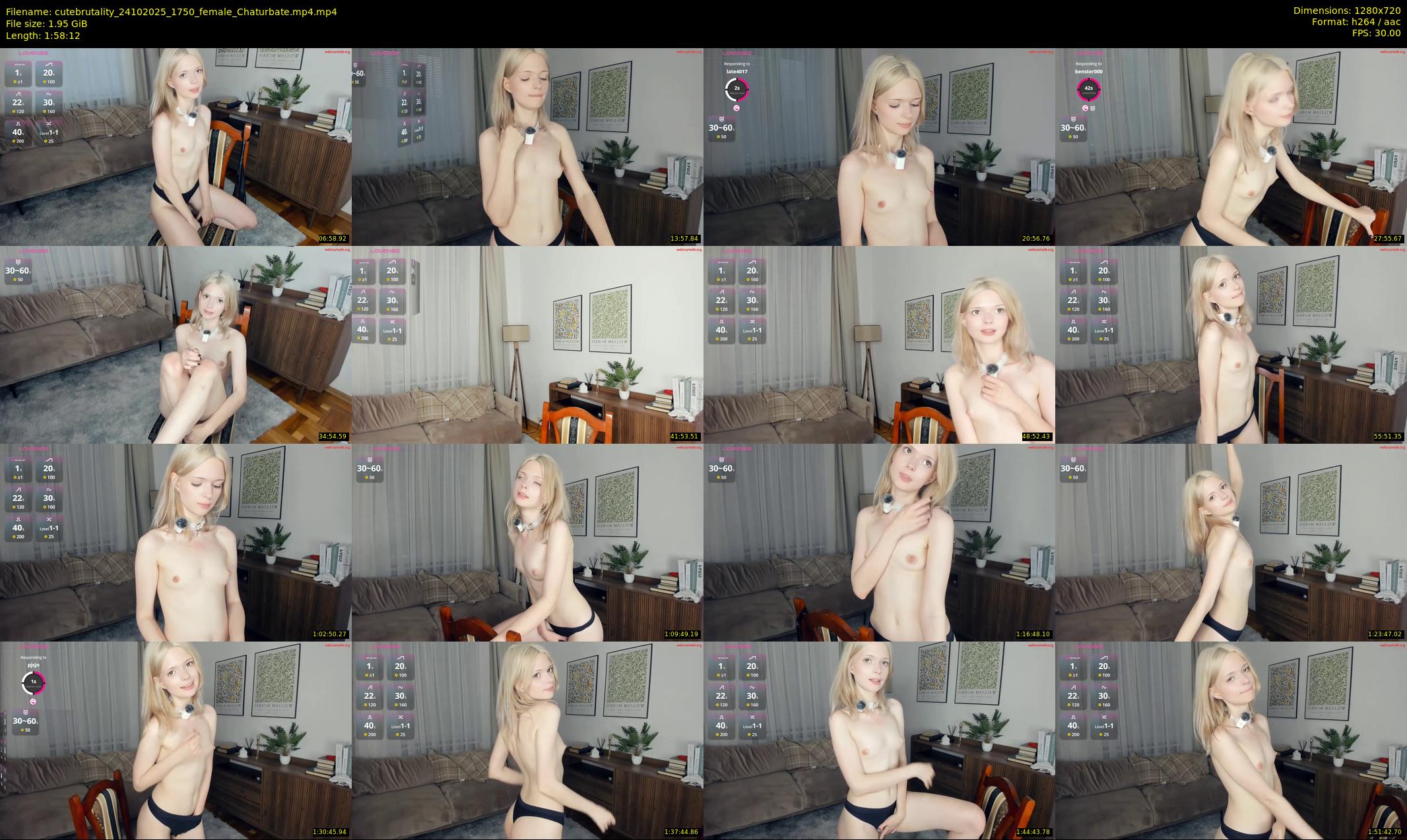 cutebrutality — 119 minute Chaturbate female cam show recording, 720p, Oct 24, 2025