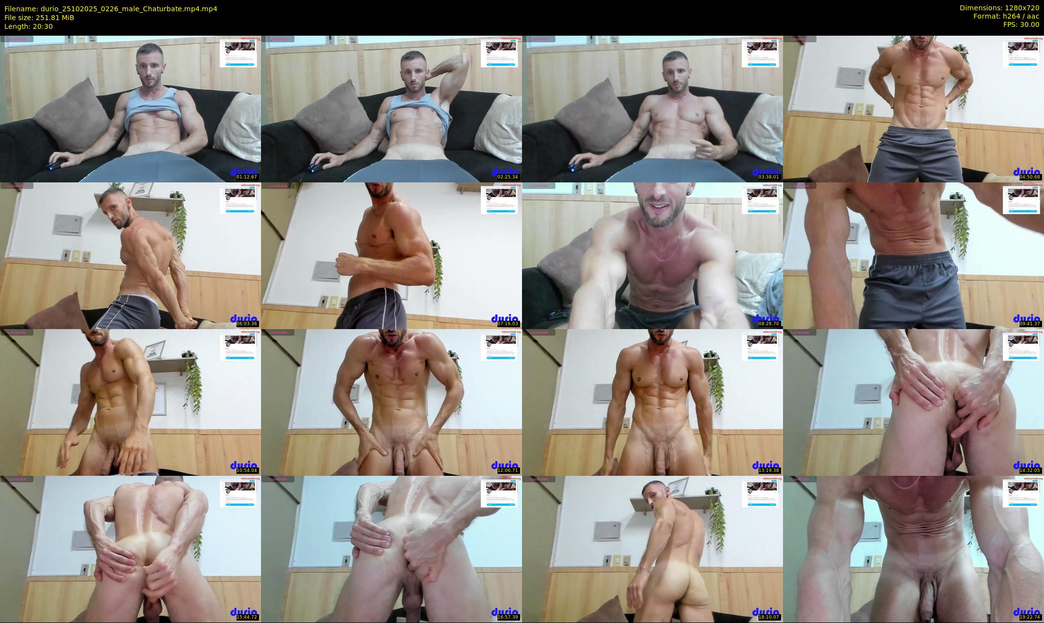 durio — 21 minute Chaturbate male cam show recording, 720p, Oct 25, 2025